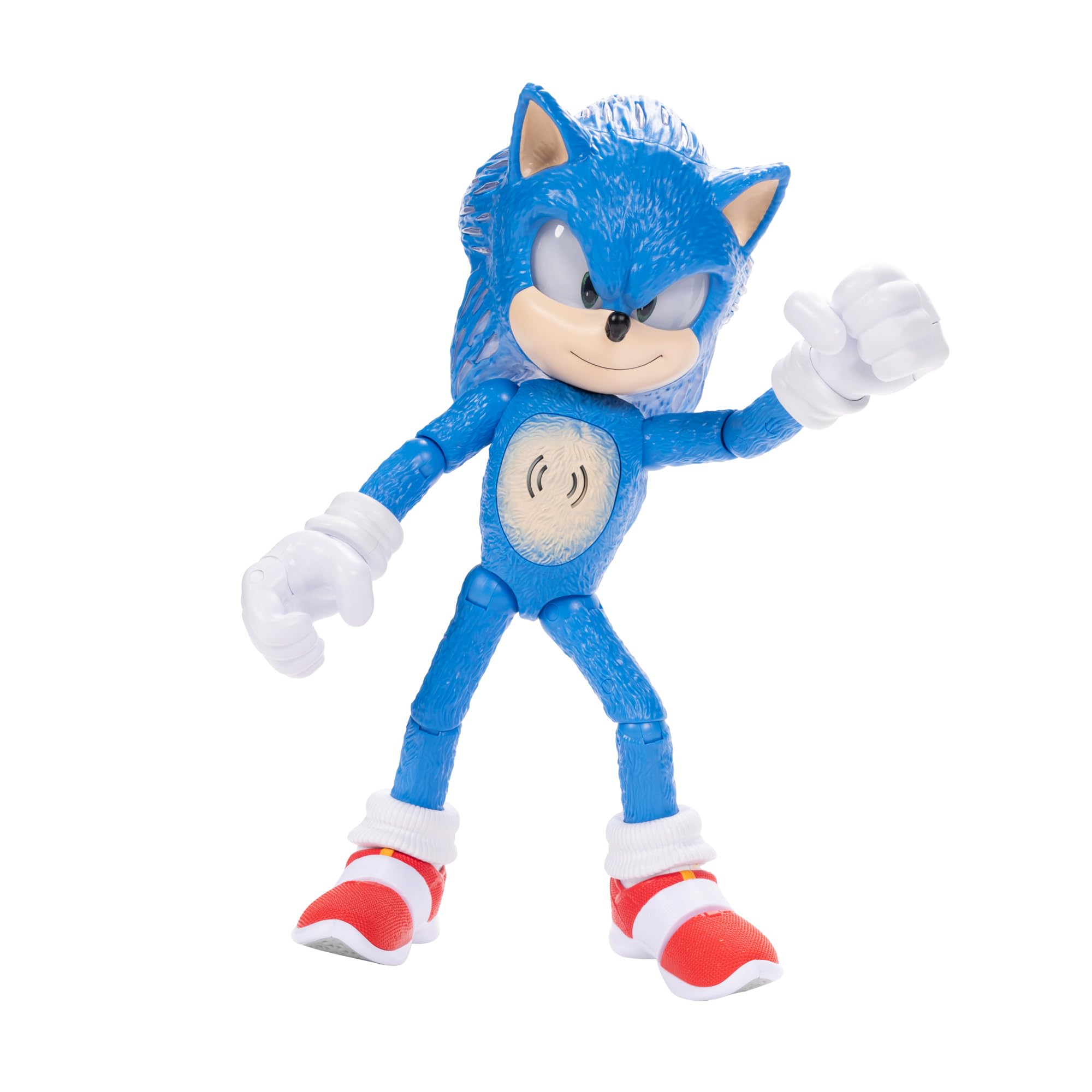 Sonic The Hedgehog 3 The Movie | Talking Sonic Action Figure | Officially Licensed | 34 cm | 30 Iconic Phrases and Sounds | Light-Up Eyes and Spikes | Collectible Toy for Children | Gift Idea for Ages 3+