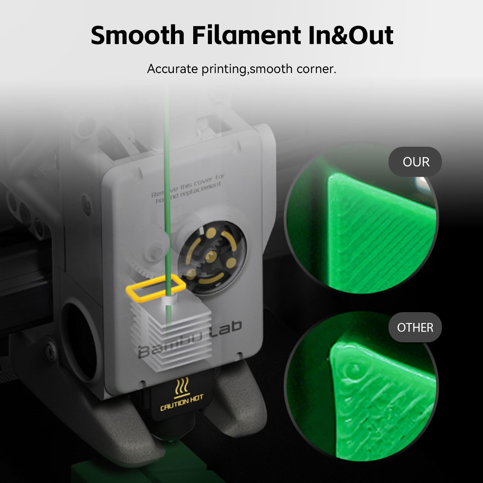 Original Bamboo Lab A1/A1mini Hotend 0.2mm High Temp&Fast Speed Buse en Acier Inoxydable +Bloc Chauffant Structure Intégrée Compatible with Bambu Lab A1&A1 Mini Imprimante 3D