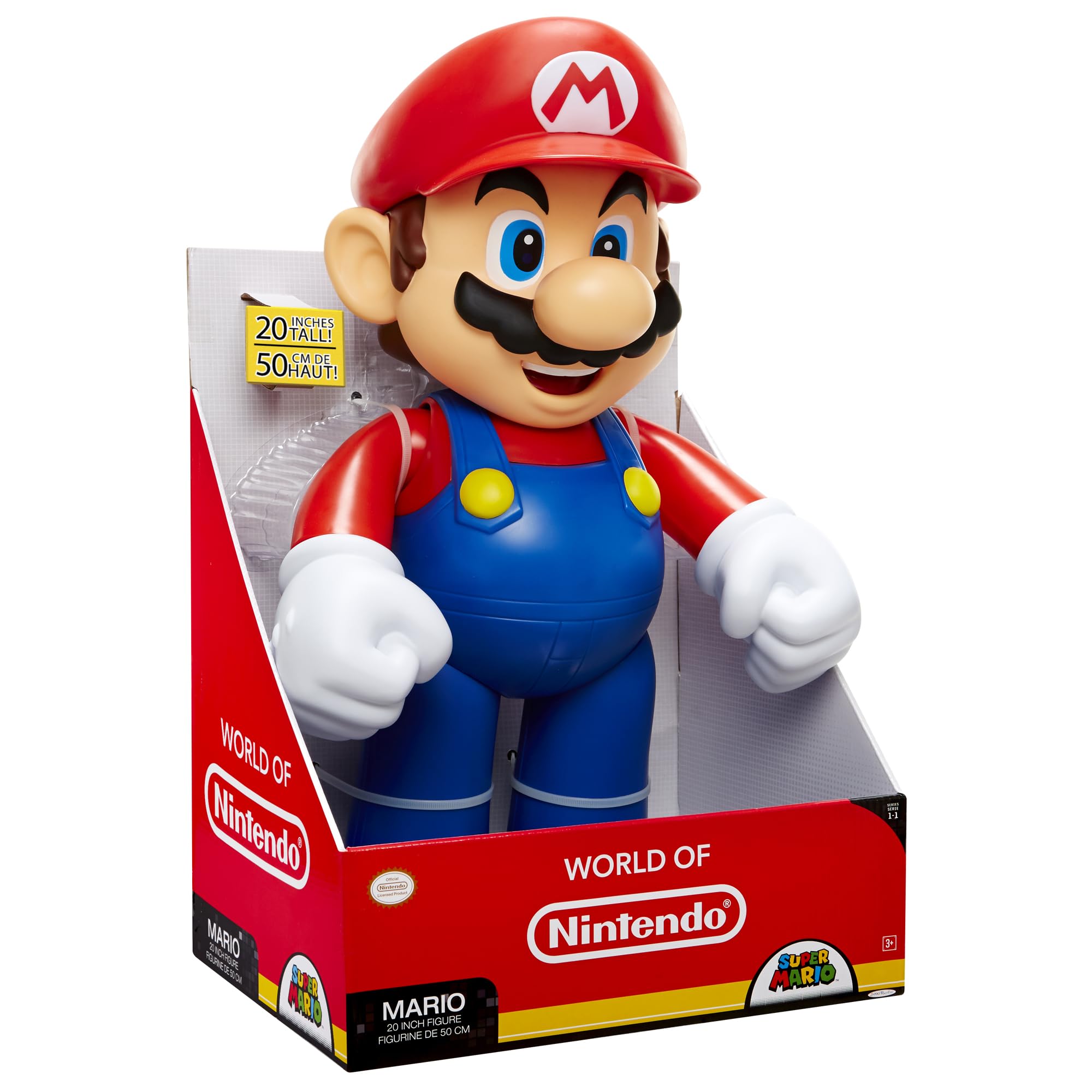 Nintendo Super Mario - 50cm Articulated Mario Figure - 7 Points of Articulation - Detailed Toy - Large Collectible Figure - For Fans and Collectors - Gift Idea for Children Ages 3 and Up