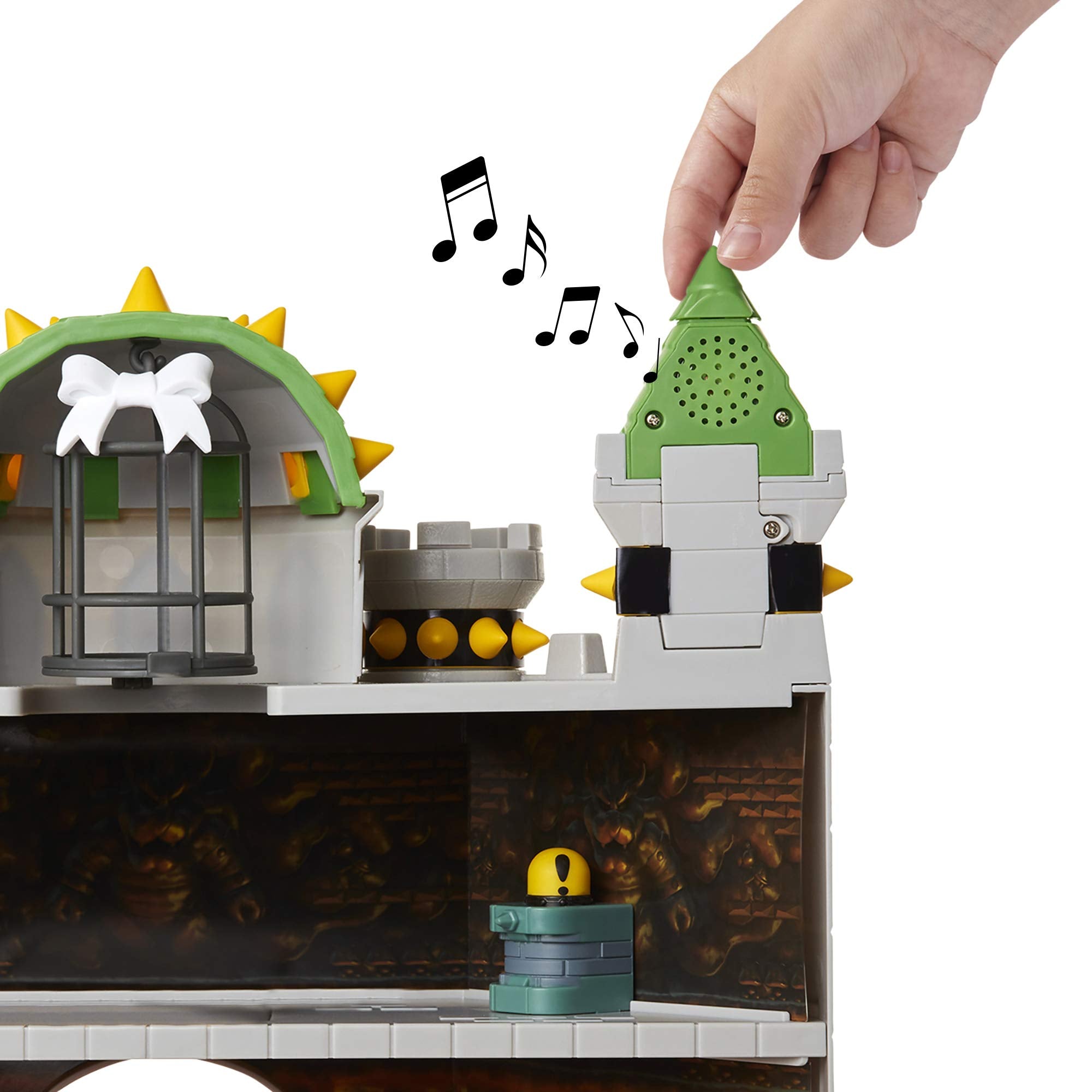 Super Mario - Bowser's Castle - Officially Licensed Super Mario Nintendo Product - Bowser Figures Included - Sound Effects - Mario Music - Interactive Pieces - Deluxe Playset - Ages 3+