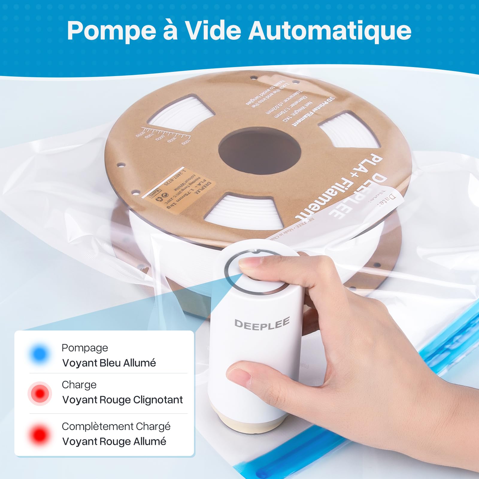 Deeplee Kit de Pompe sous Vide et 30 Sacs