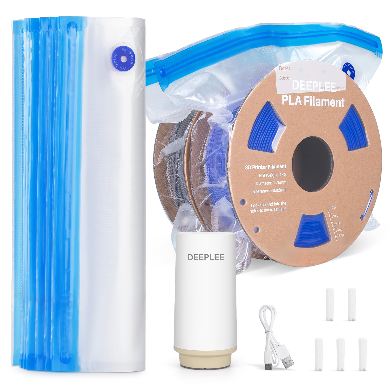 Deeplee Kit de Pompe sous Vide et 30 Sacs