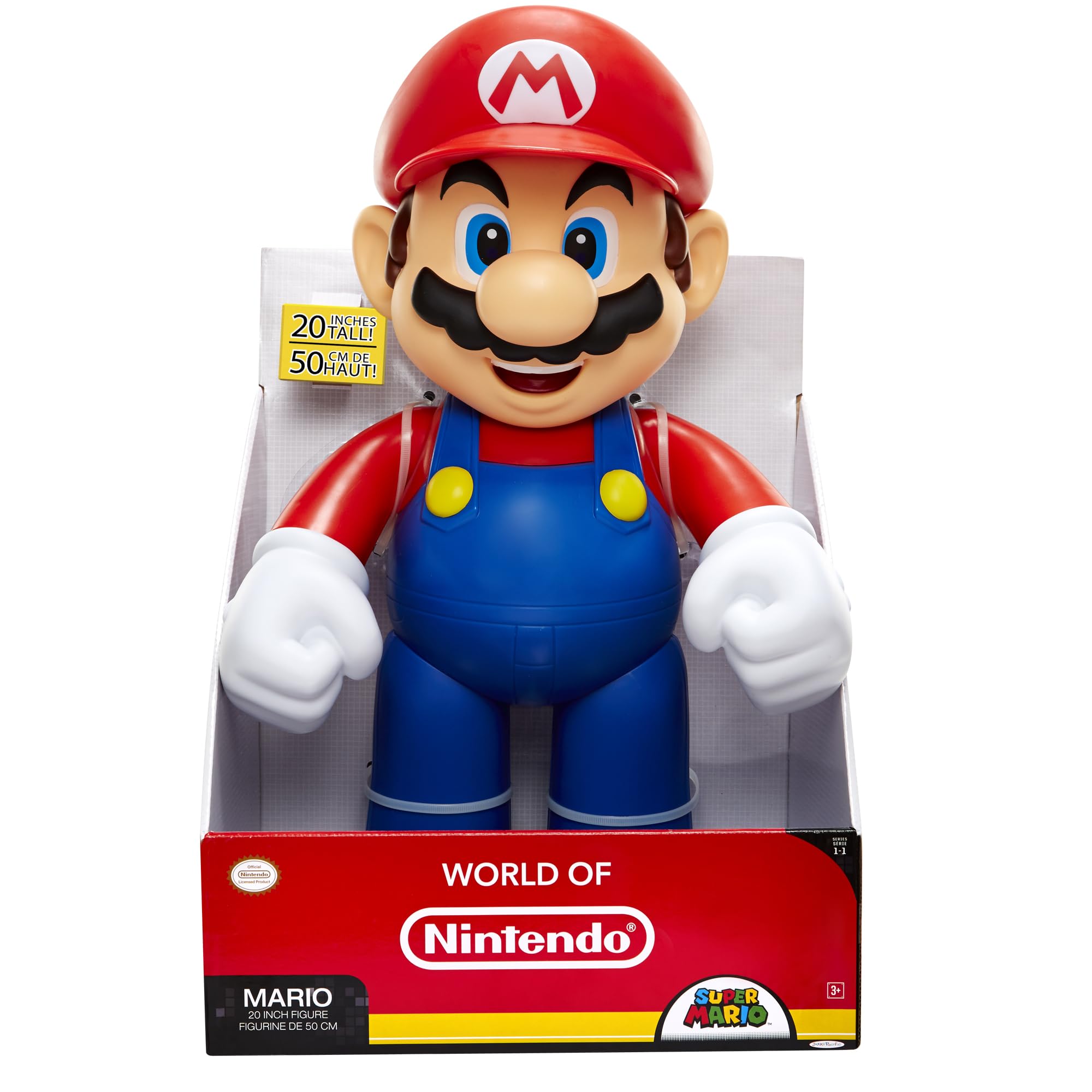 Nintendo Super Mario - 50cm Articulated Mario Figure - 7 Points of Articulation - Detailed Toy - Large Collectible Figure - For Fans and Collectors - Gift Idea for Children Ages 3 and Up