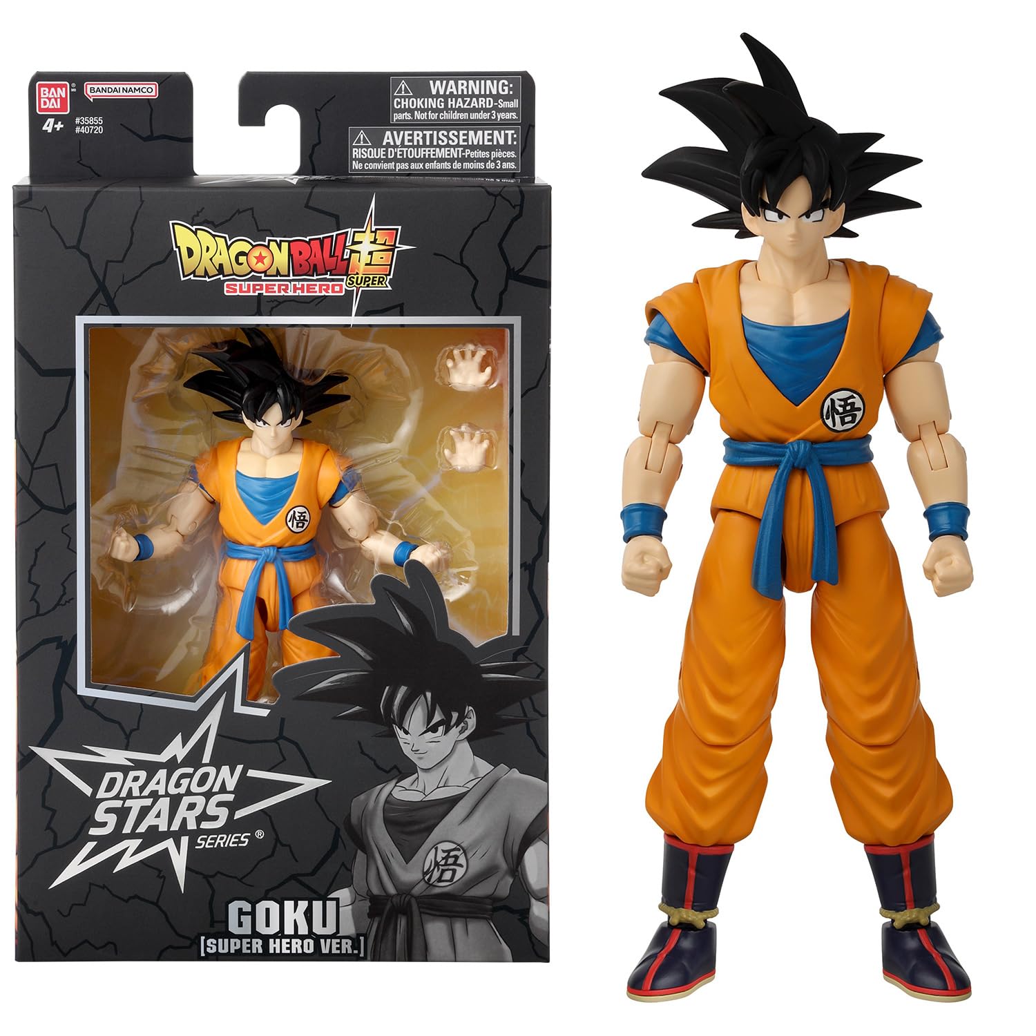 BANDAI - Dragon Ball Super Super Hero - Dragon Star Figure 17 cm - Goku - Official Dragon Ball License - Articulated Goku Figure - Toy for Children Ages 4 and Up - 40720