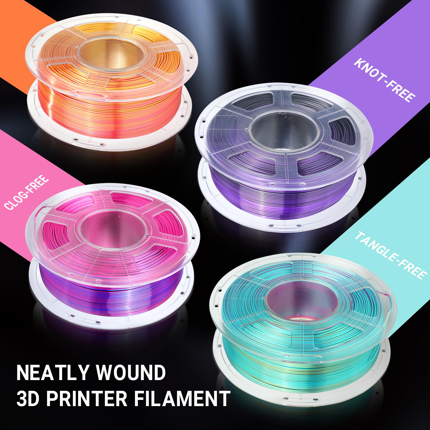 SUNLU Silk PLA Plus Filament d'imprimante 3D