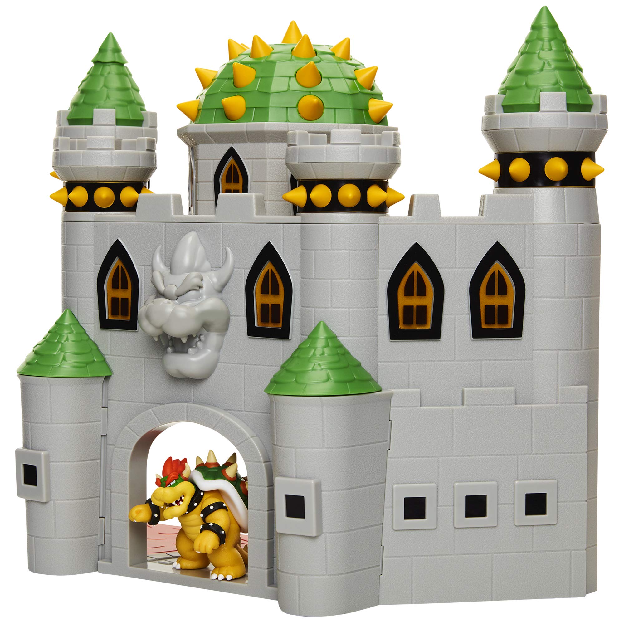 Super Mario - Bowser's Castle - Officially Licensed Super Mario Nintendo Product - Bowser Figures Included - Sound Effects - Mario Music - Interactive Pieces - Deluxe Playset - Ages 3+