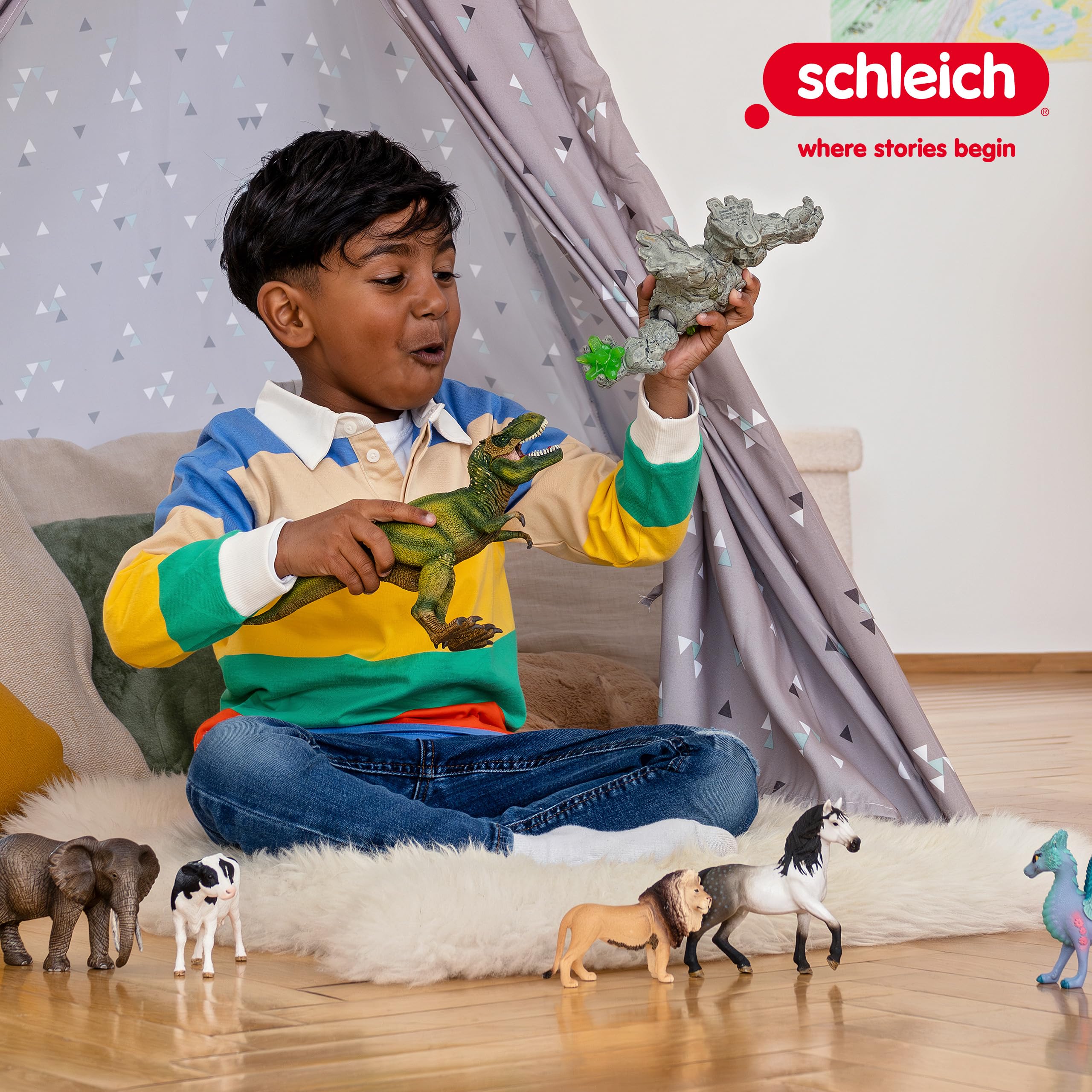 Schleich 42437 Horse Club - Stable with Tori and Princess, Stable Extension with 26 Pieces Included Including 1 Horse, Figurine Set for Children Ages 5 and Up