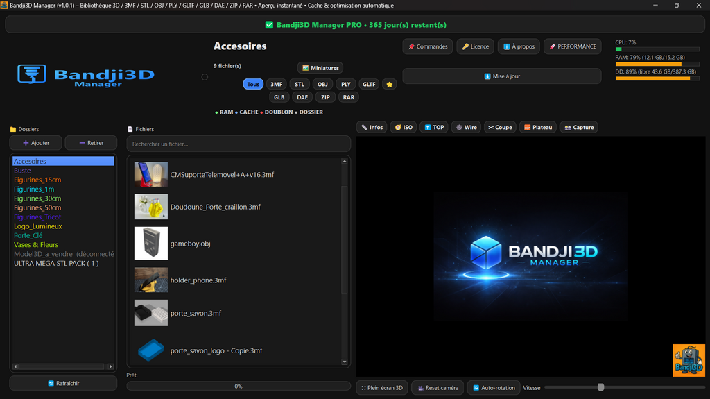 Bandji3D Manager – Licence Pro