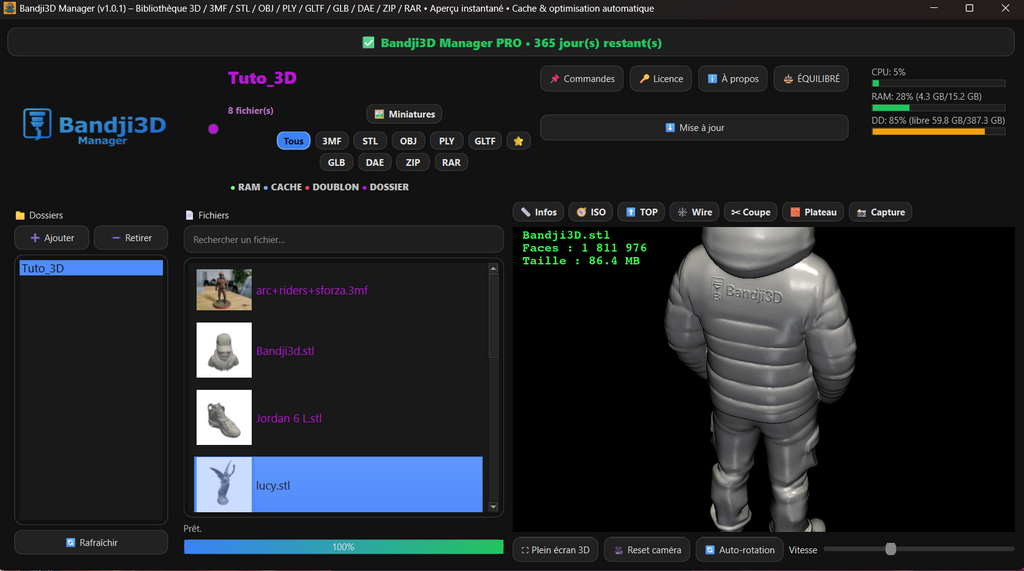 Bandji3D Manager – Licence Pro