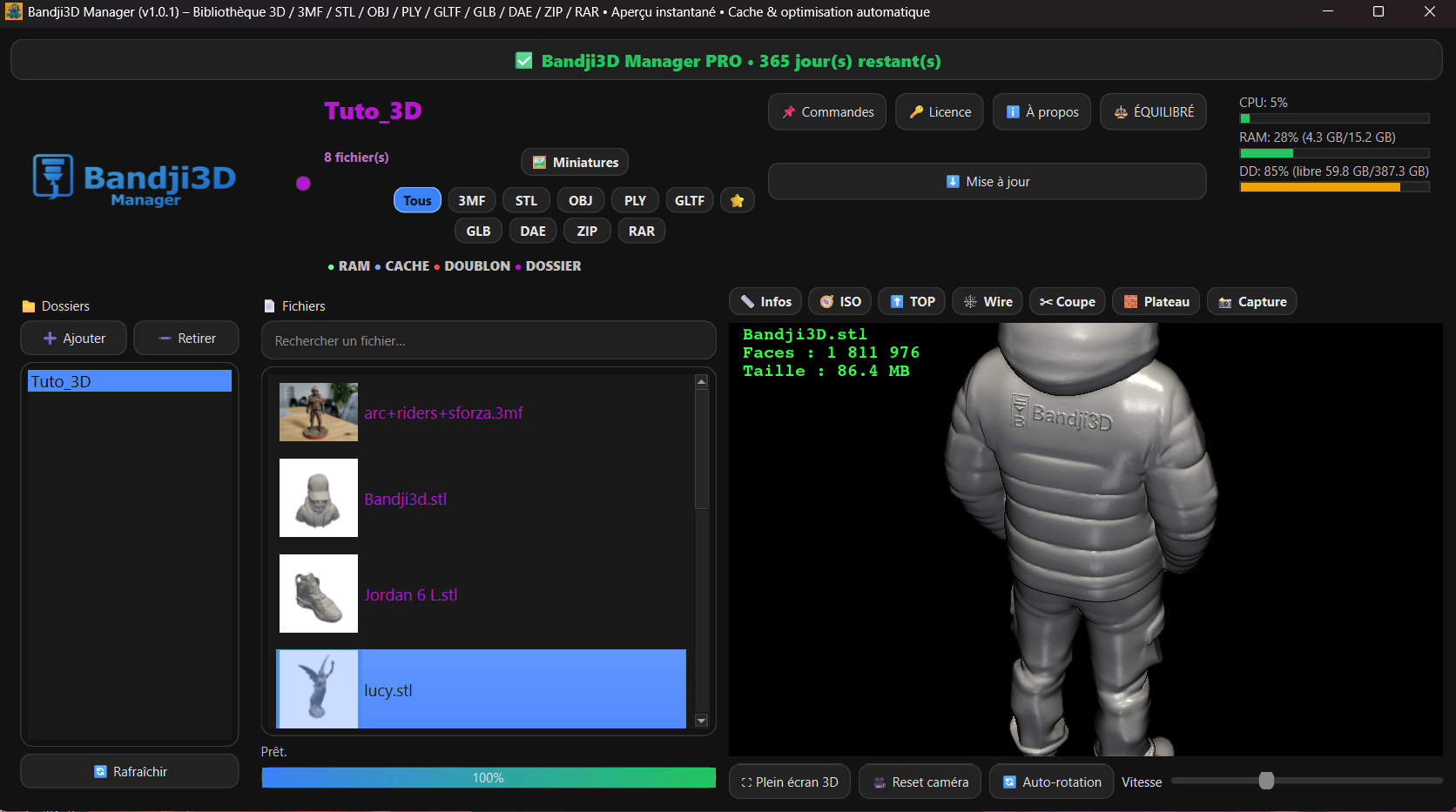 Bandji3D Manager – Licence Pro