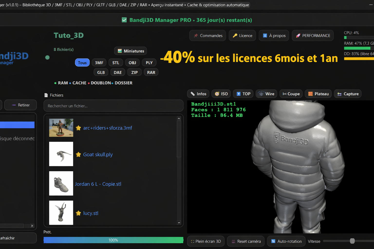 Bandji3D Manager – Licence Pro