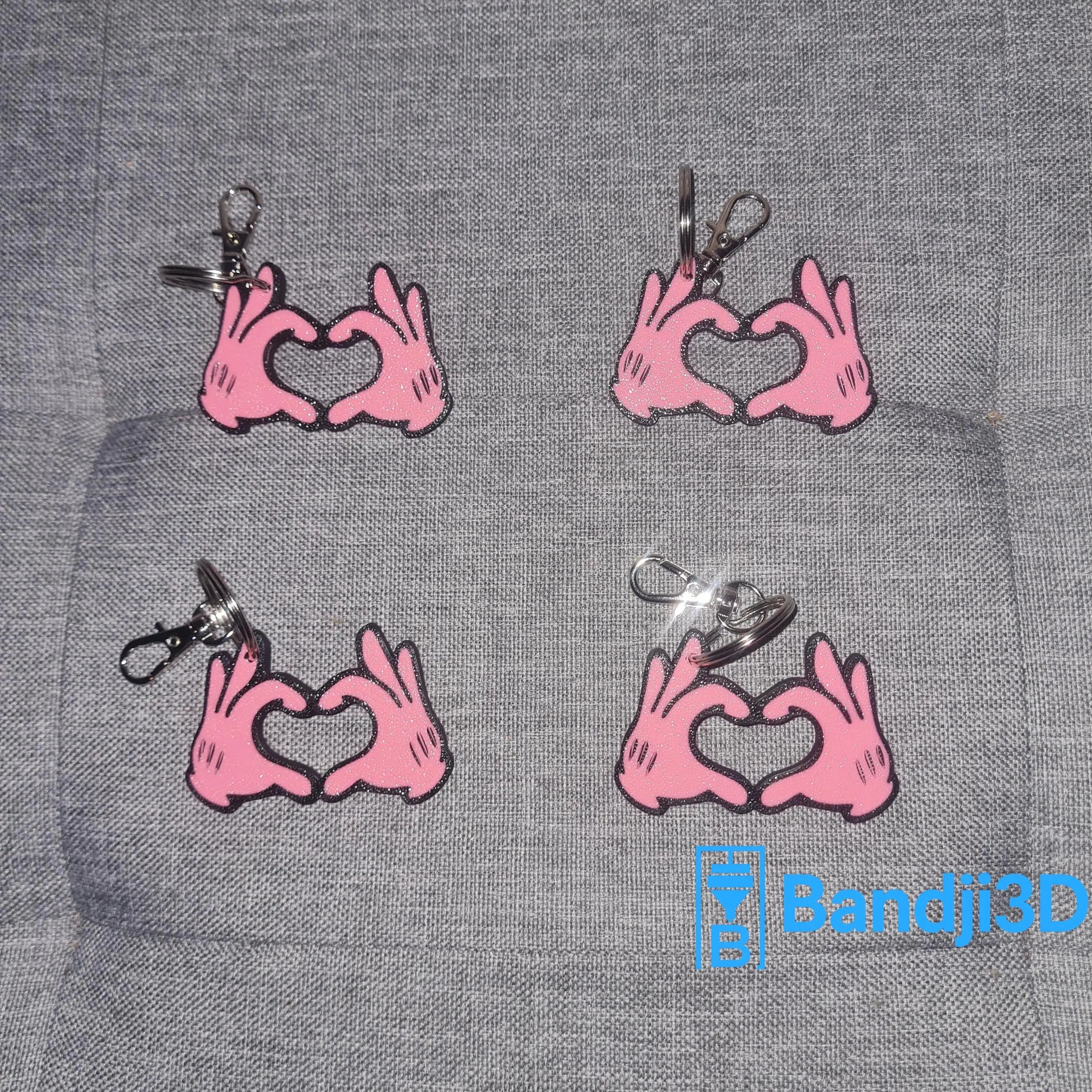Porte-clés Mains Cœur 3D – Cadeau Amour & Amitié Personnalisé | Bandji3D Bandji3D