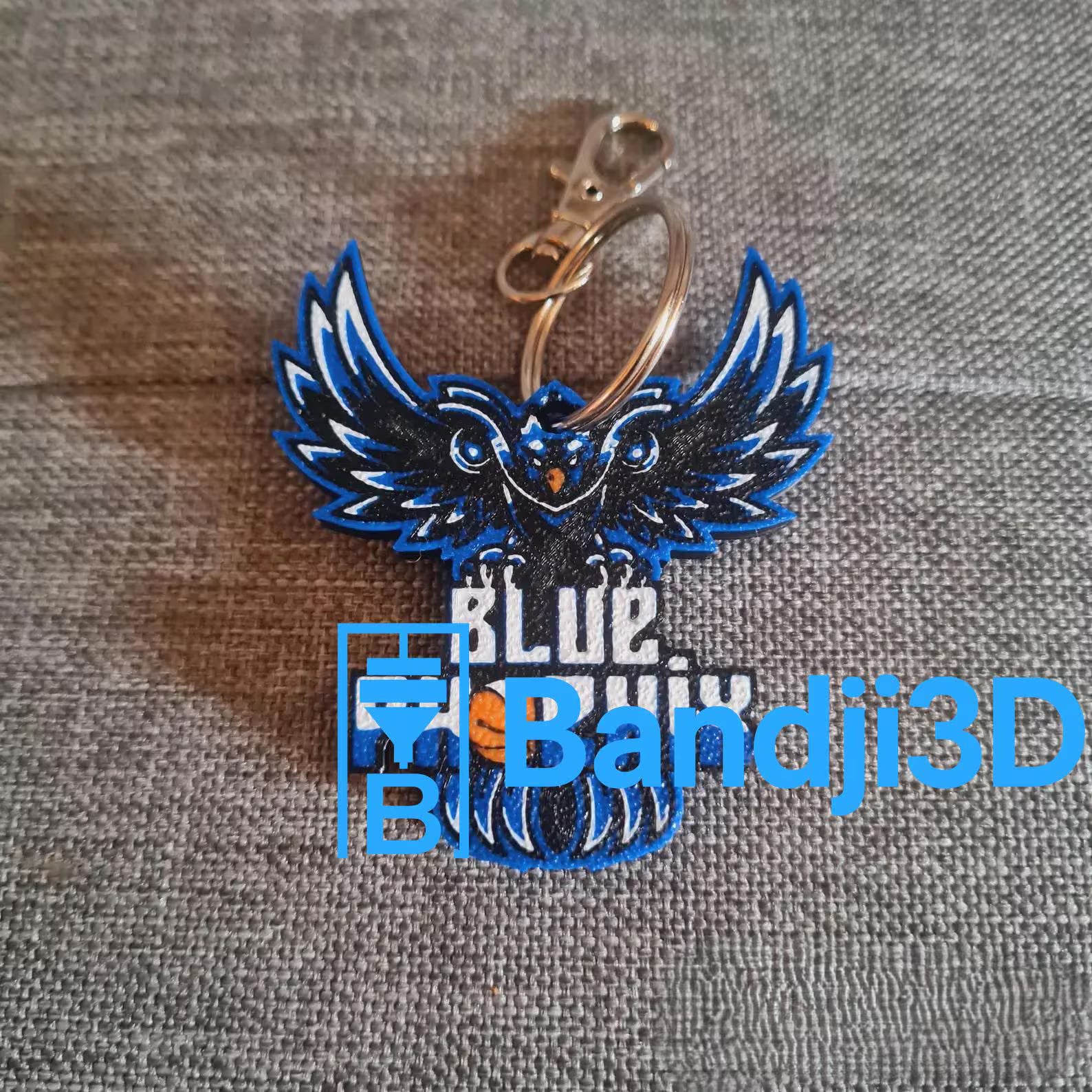Porte-clés Blue Phoenix 3D – Cadeau Supporter Personnalisé | Bandji3D Bandji3D