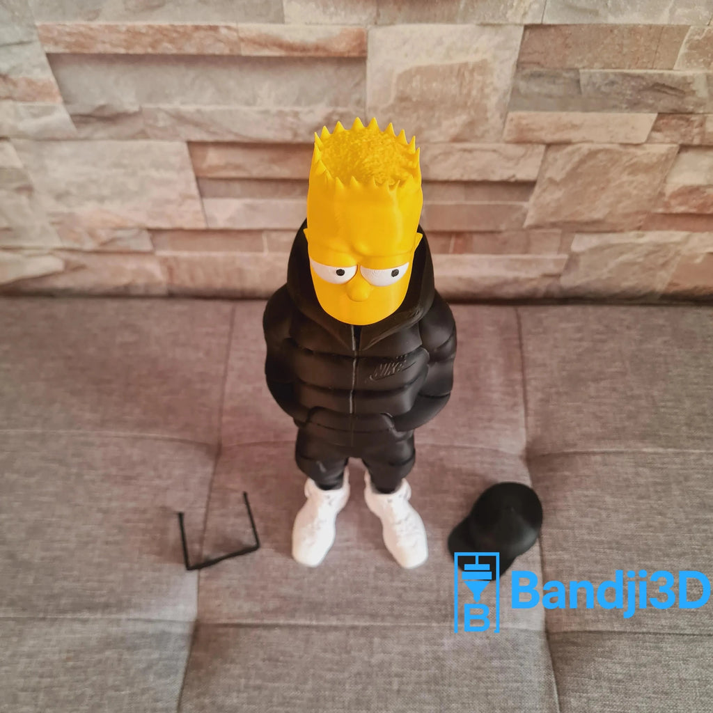 Figurine Bart Simpson 3D Streetwear – Édition Collector Pop Art | Bandji3D Bandji3D