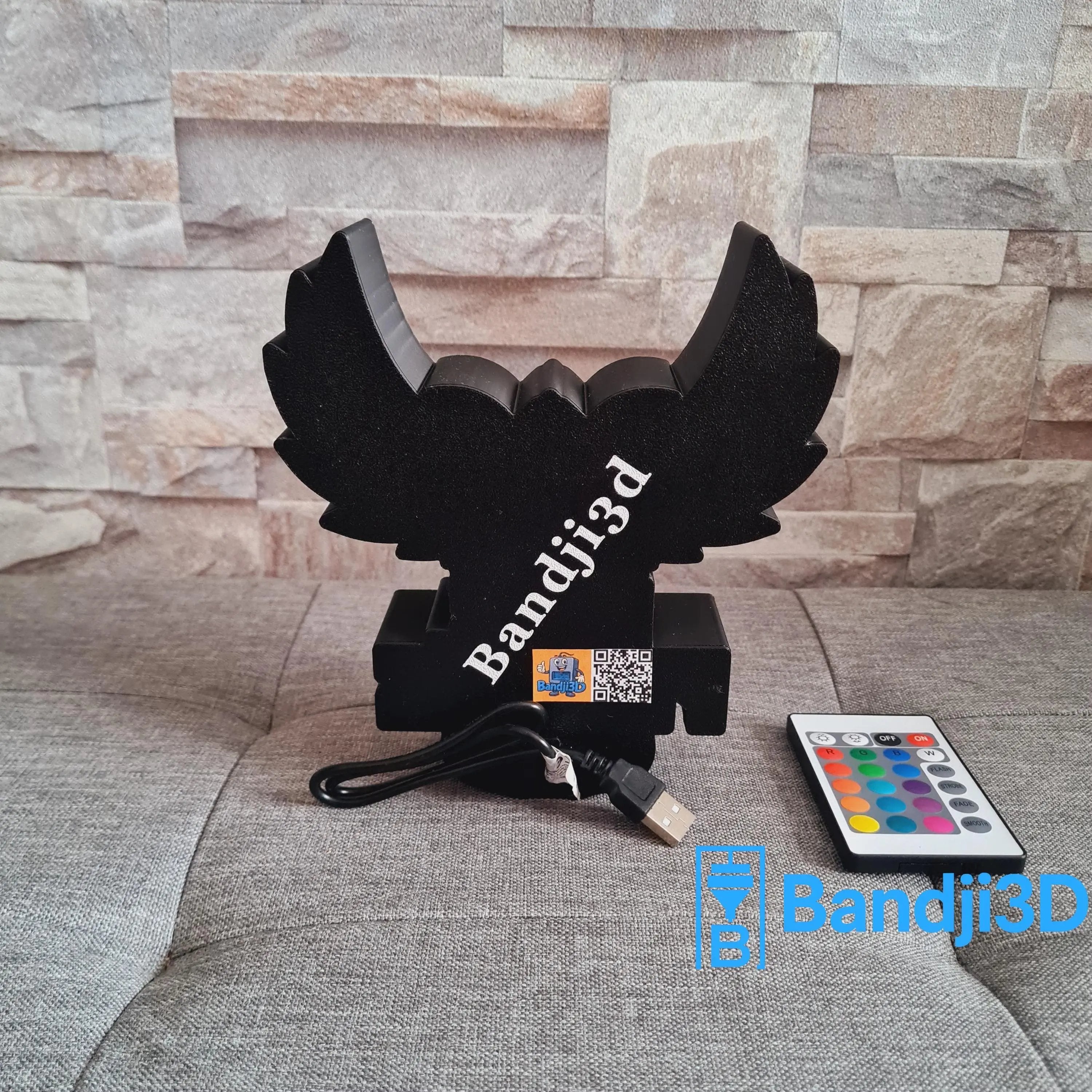 Enseigne LED Blue Phoenix – Logo Lumineux Personnalisable | Bandji3D Bandji3D