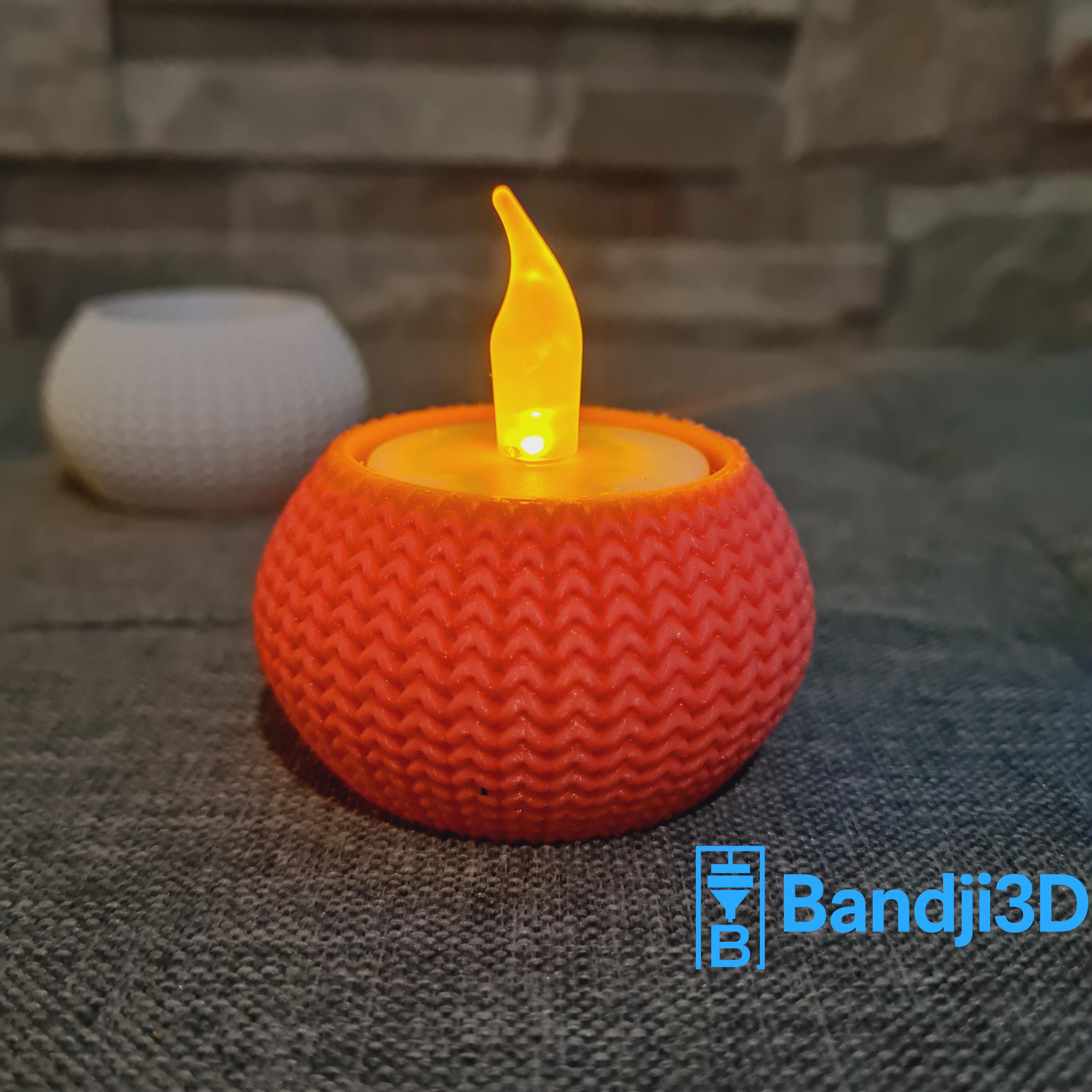 Porte-bougie 3D effet tricot – Bougeoir Déco Cosy & Cadeau Original | Bandji3D Bandji3D