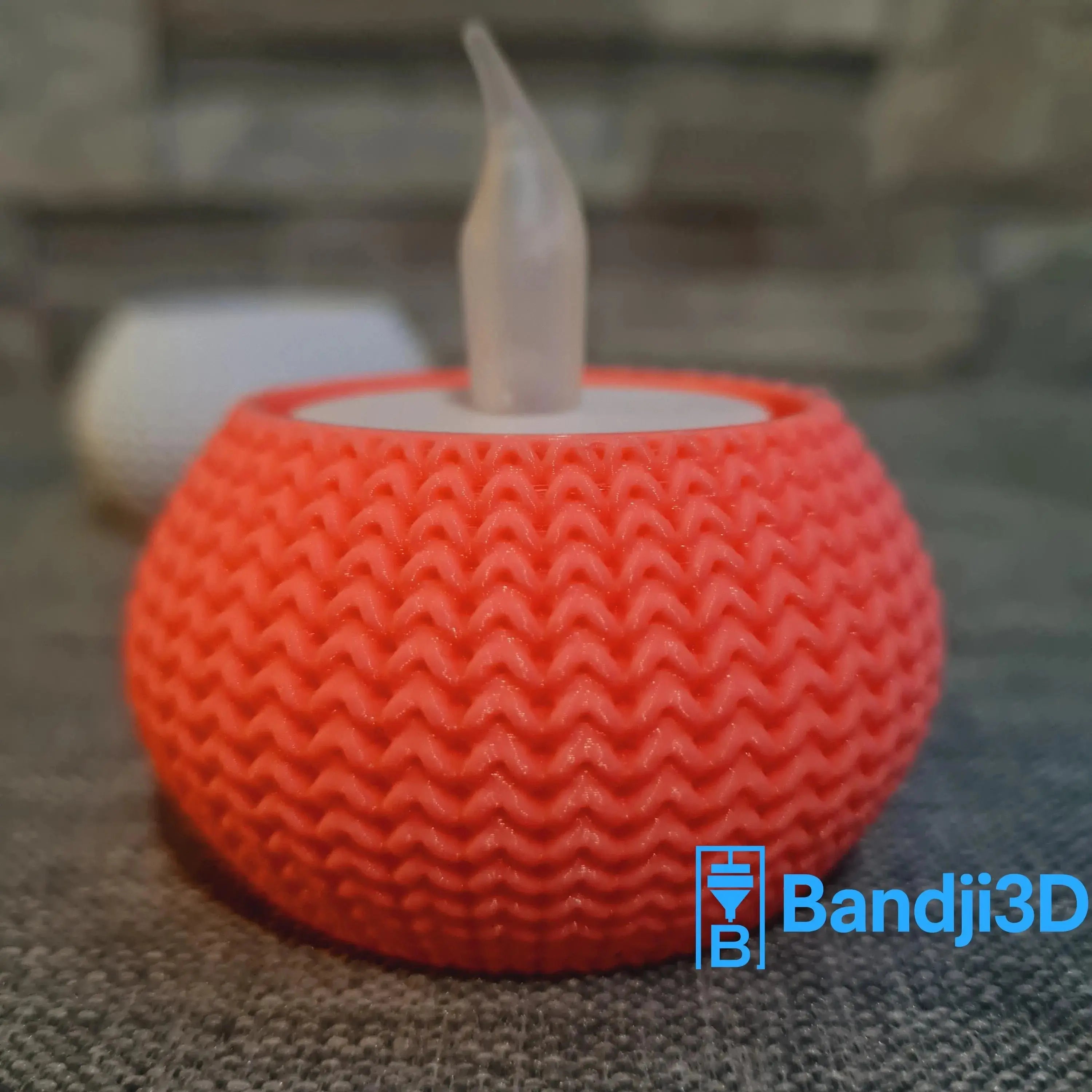 Porte-bougie 3D effet tricot – Bougeoir Déco Cosy & Cadeau Original | Bandji3D Bandji3D