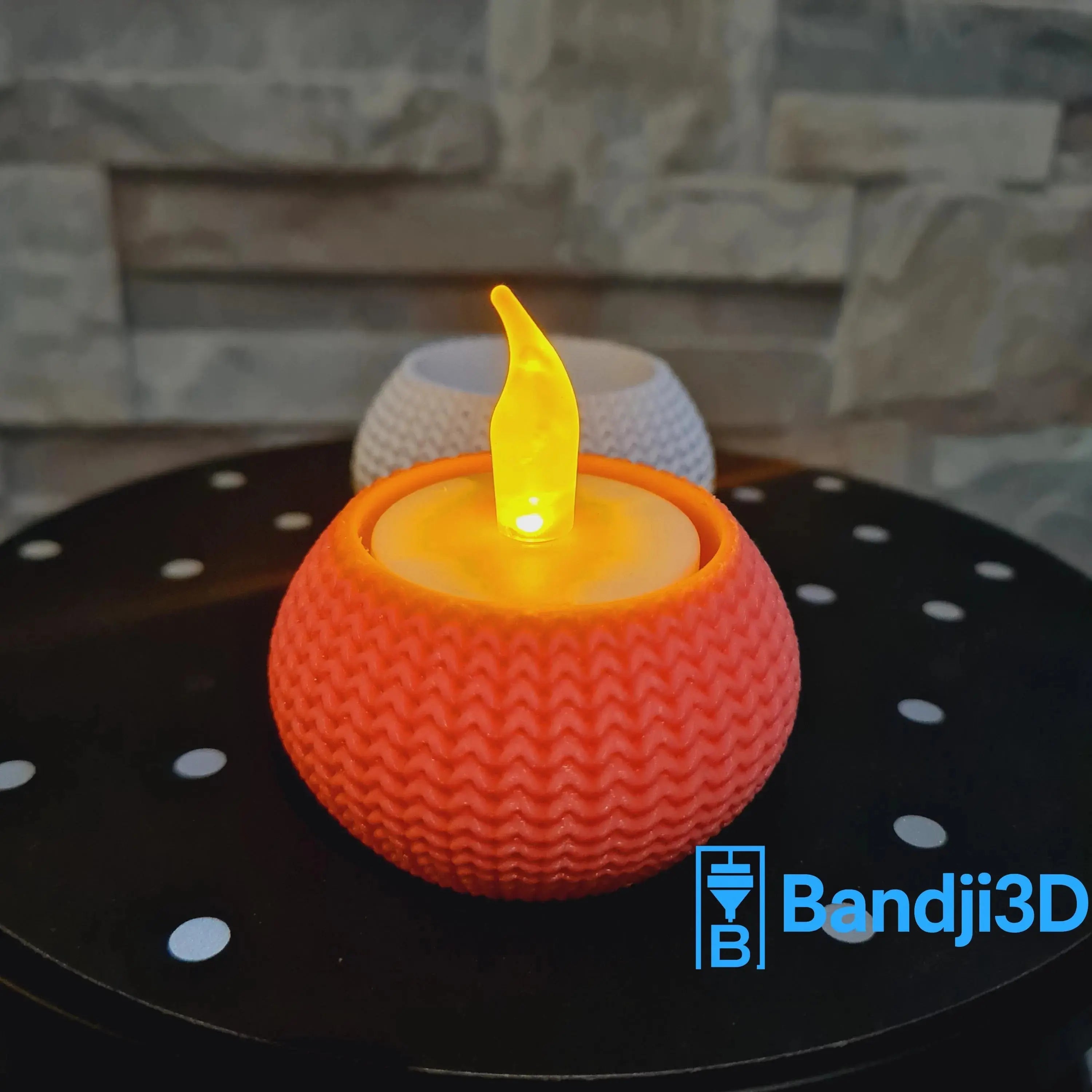 Porte-bougie 3D effet tricot – Bougeoir Déco Cosy & Cadeau Original | Bandji3D Bandji3D