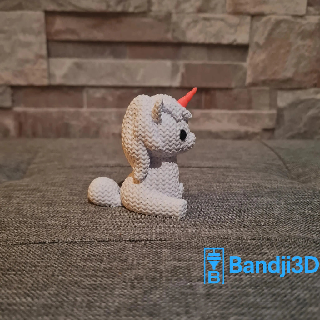 Figurine licorne tricot 3D personnalisable – Cadeau original | Bandji3D Bandji3D