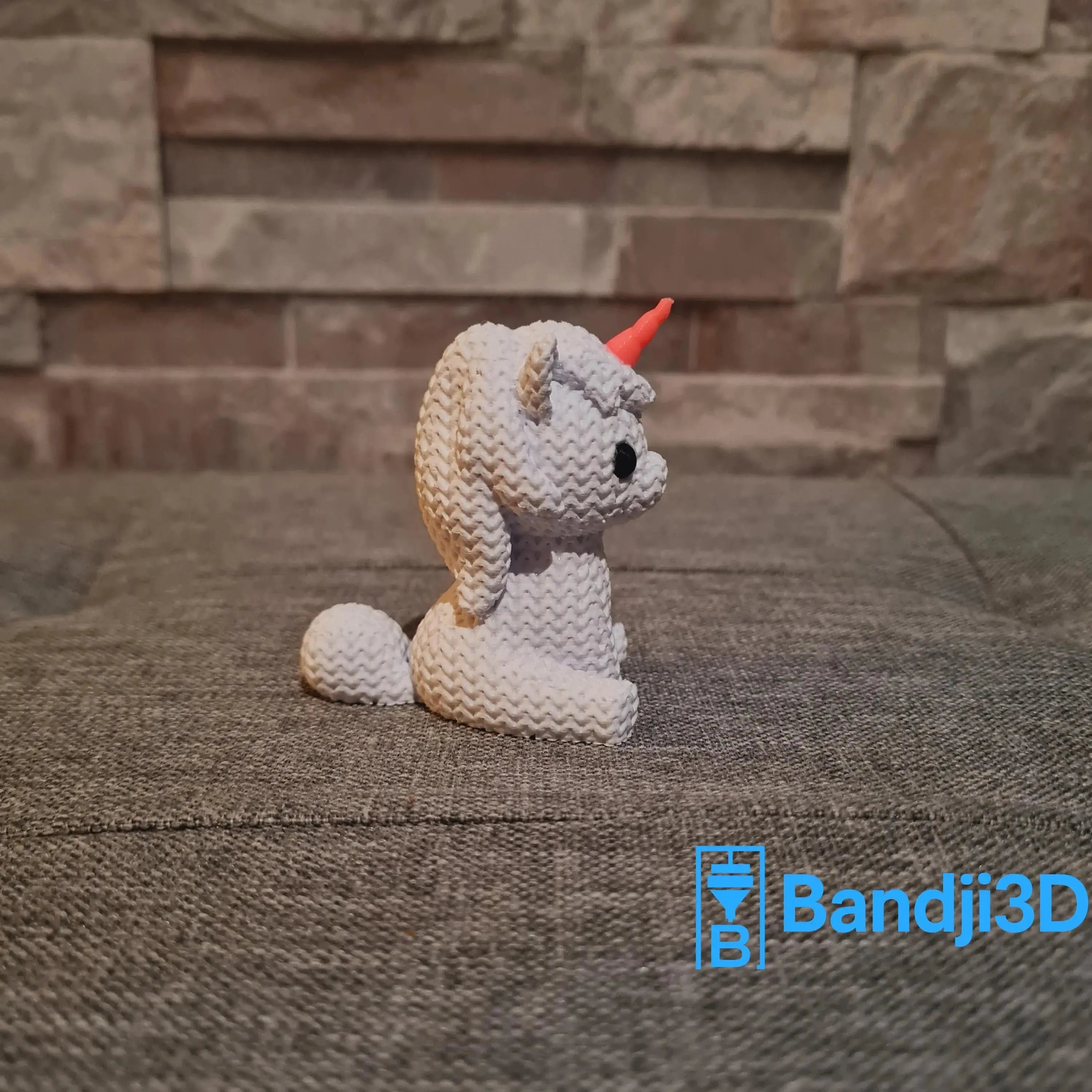 Figurine licorne tricot 3D personnalisable – Cadeau original | Bandji3D Bandji3D