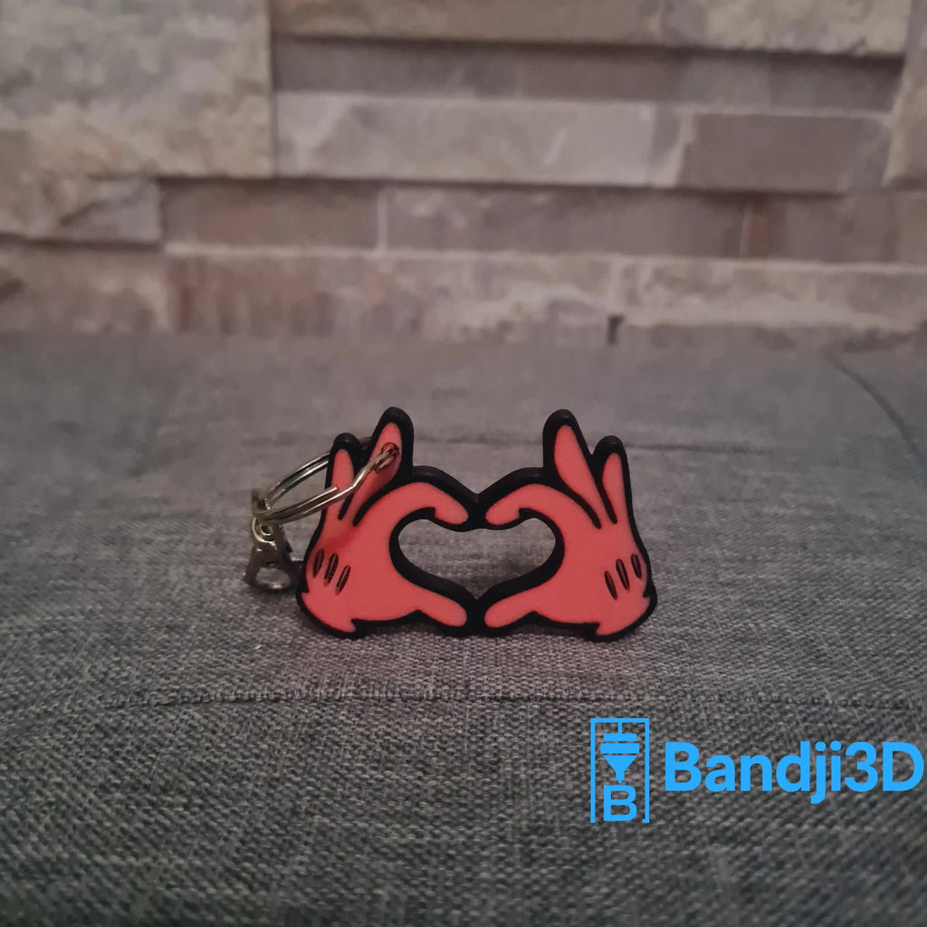 Porte-clés Mains Cœur 3D – Cadeau Amour & Amitié Personnalisé | Bandji3D Bandji3D