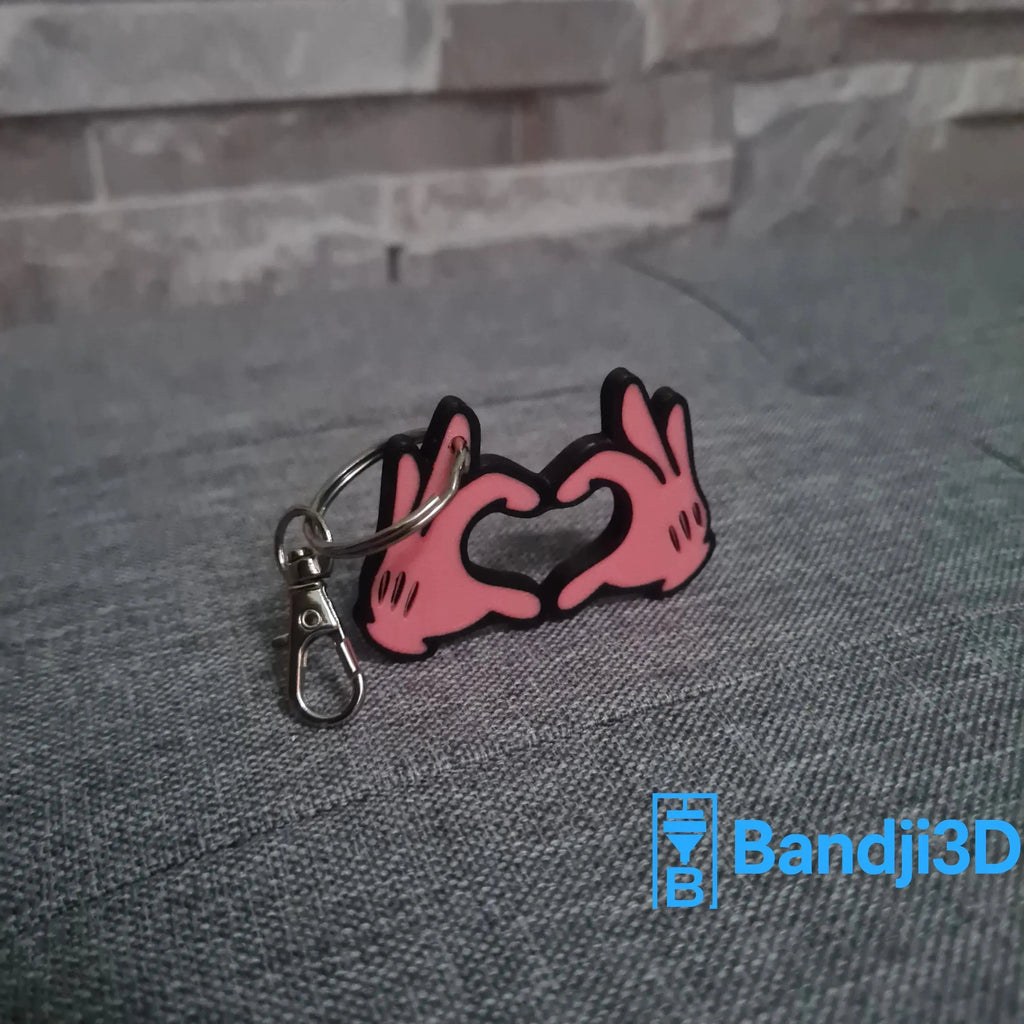 Porte-clés Mains Cœur 3D – Cadeau Amour & Amitié Personnalisé | Bandji3D Bandji3D