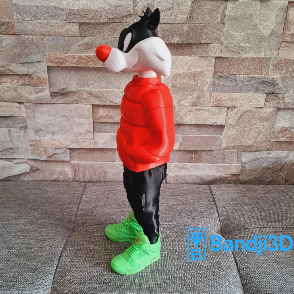 Figurine Sylvestre 3D Streetwear – Édition Collector Cartoon | Bandji3D Bandji3D