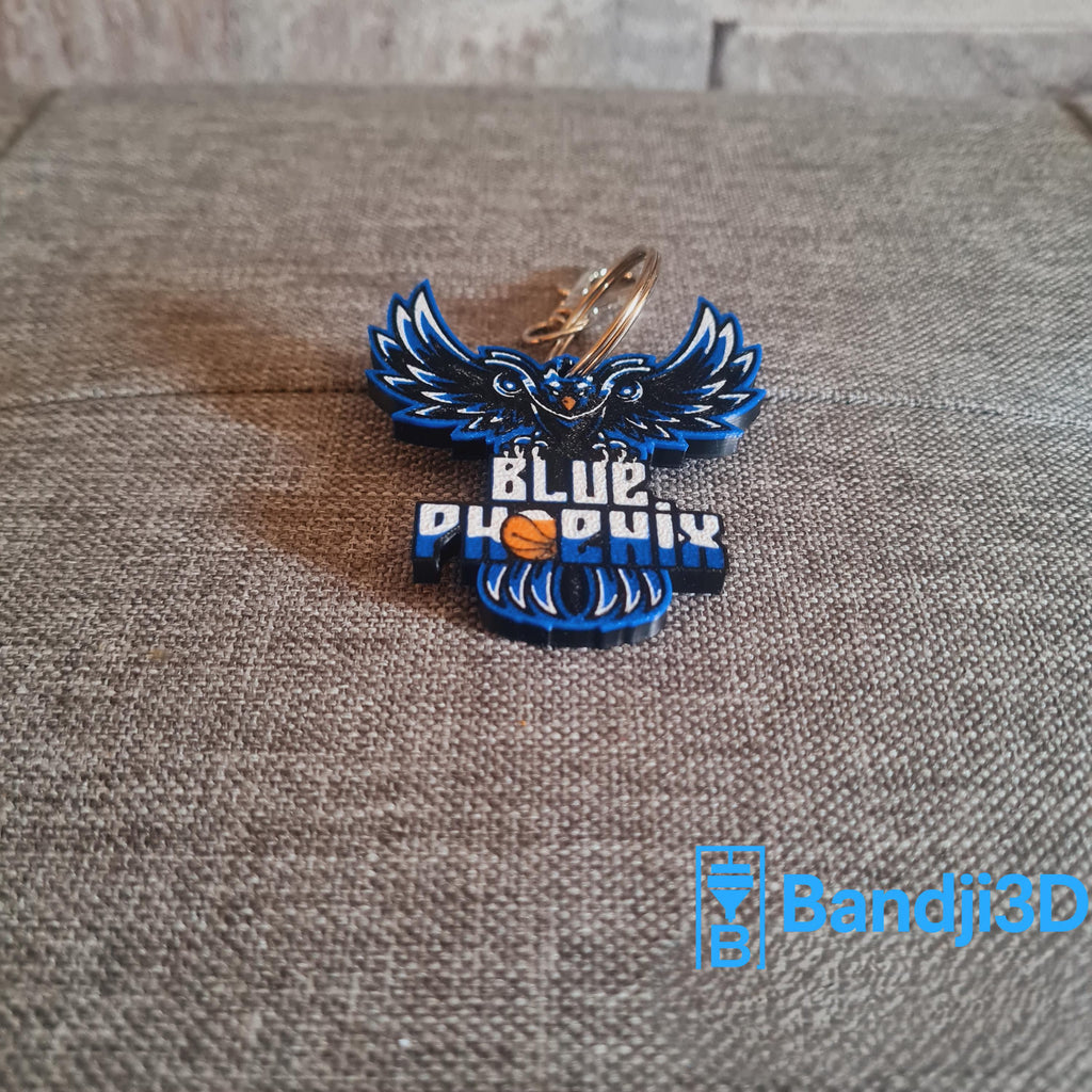 Porte-clés Blue Phoenix 3D – Cadeau Supporter Personnalisé | Bandji3D Bandji3D