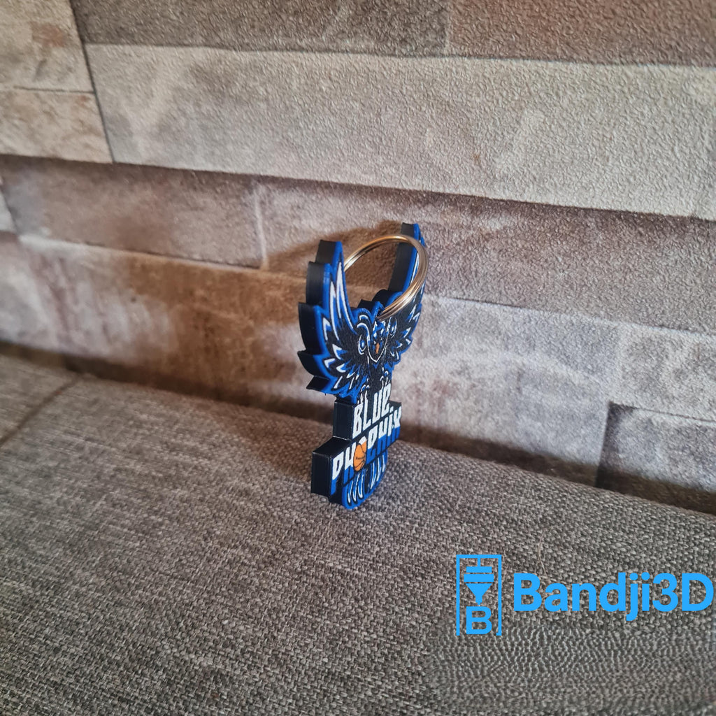 Porte-clés Blue Phoenix 3D – Cadeau Supporter Personnalisé | Bandji3D Bandji3D