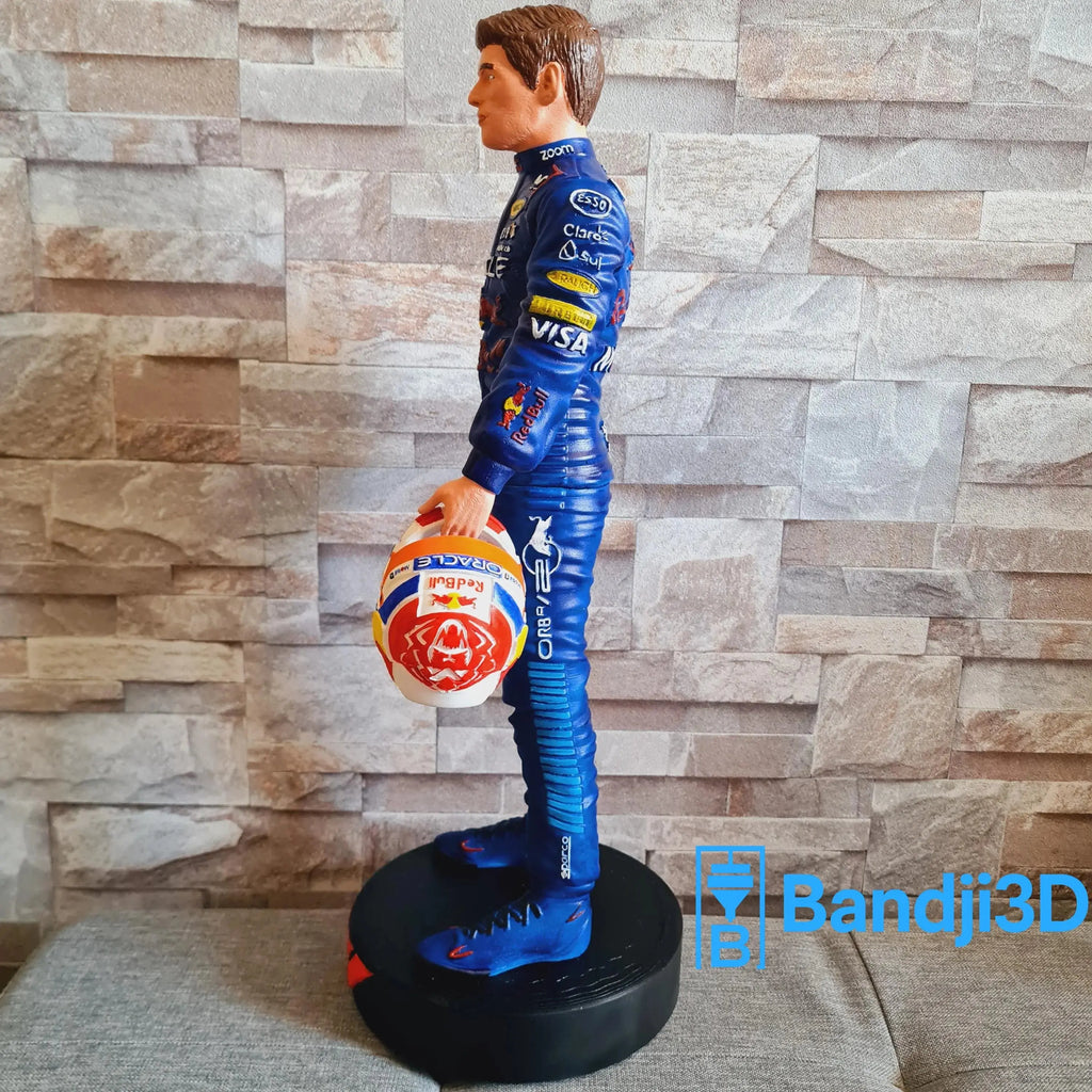 Statue F1 Max Verstappen 3D – Figurine Pilote Peinte à la Main | Bandji3D Bandji3D