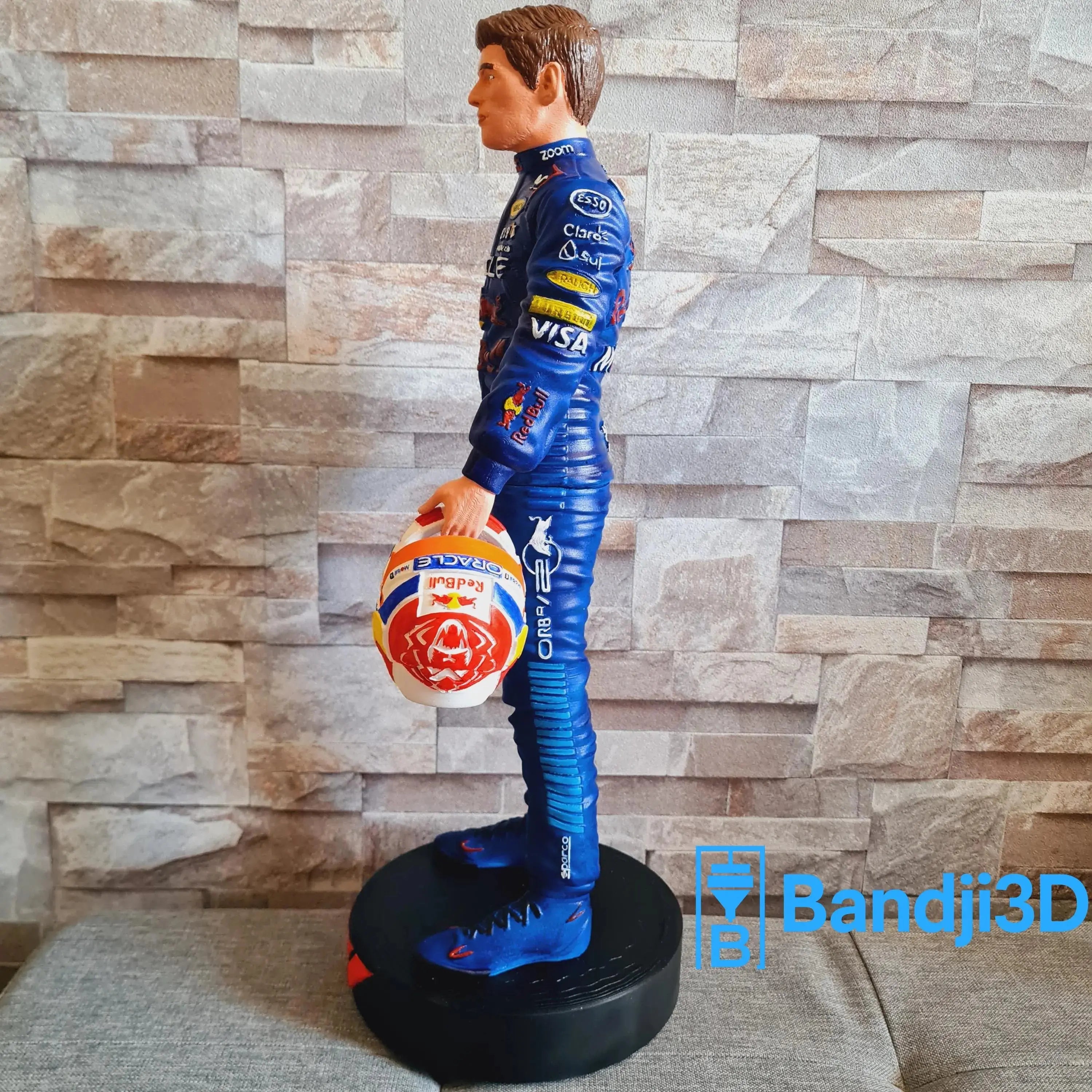 Statue F1 Max Verstappen 3D – Figurine Pilote Peinte à la Main | Bandji3D Bandji3D