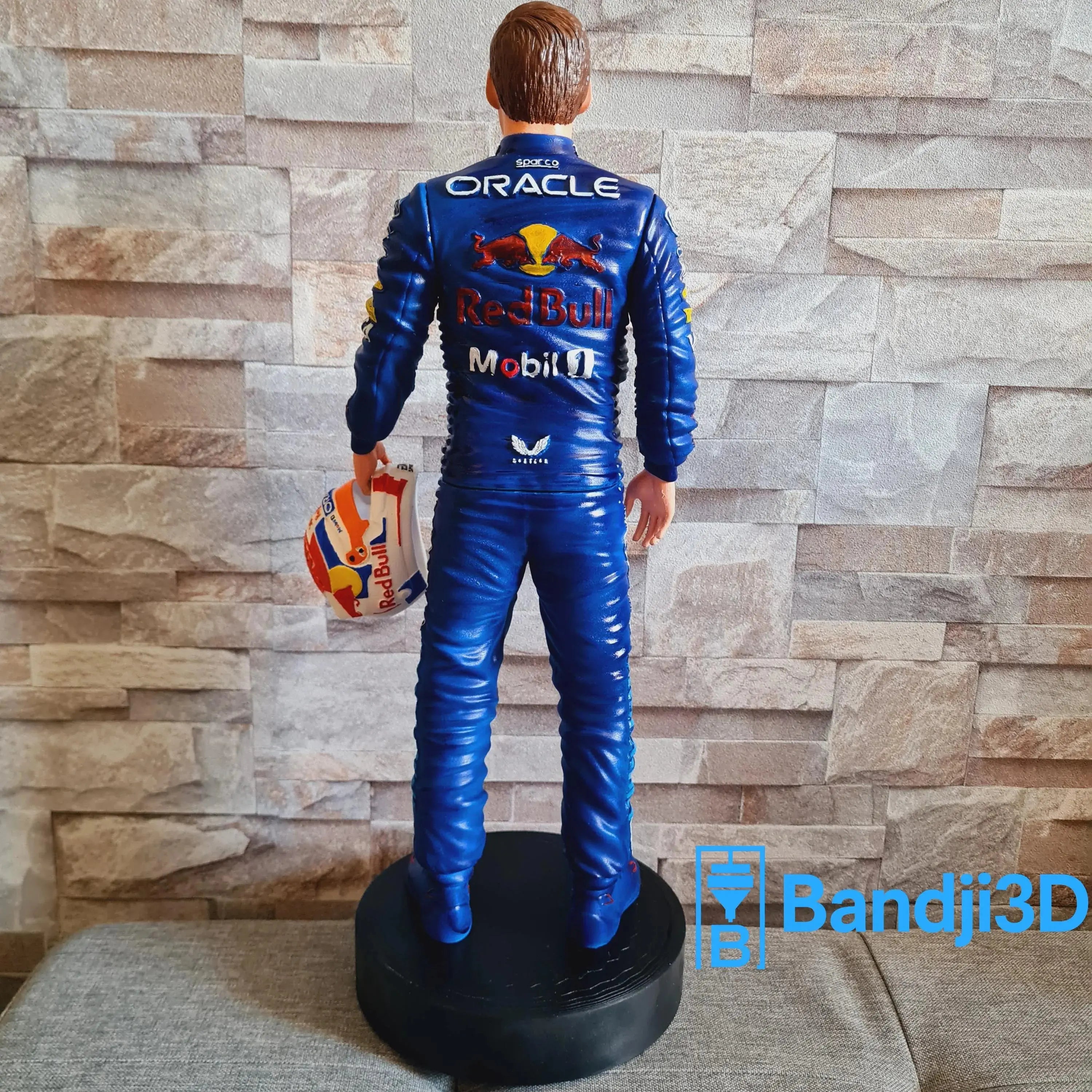 Statue F1 Max Verstappen 3D – Figurine Pilote Peinte à la Main | Bandji3D Bandji3D