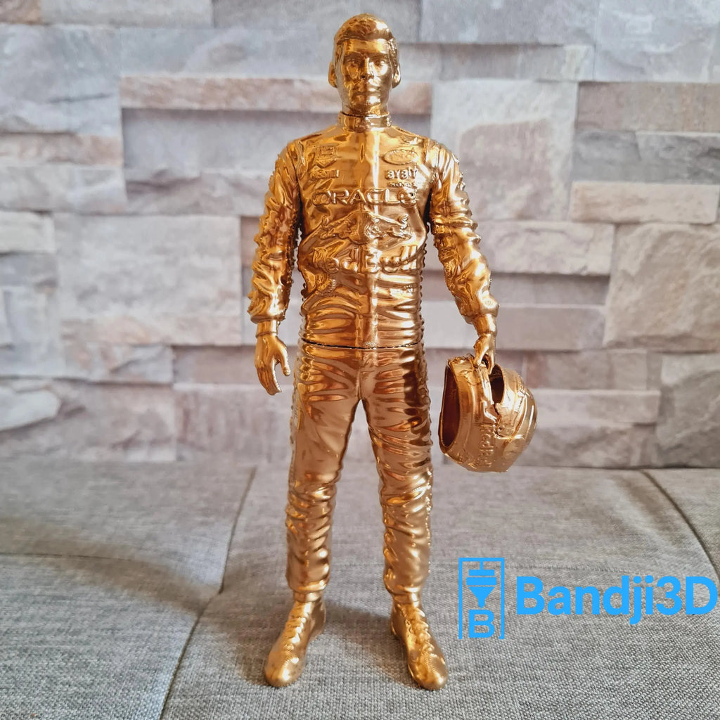 Statue F1 Max Verstappen 3D – Figurine Pilote Peinte à la Main | Bandji3D Bandji3D