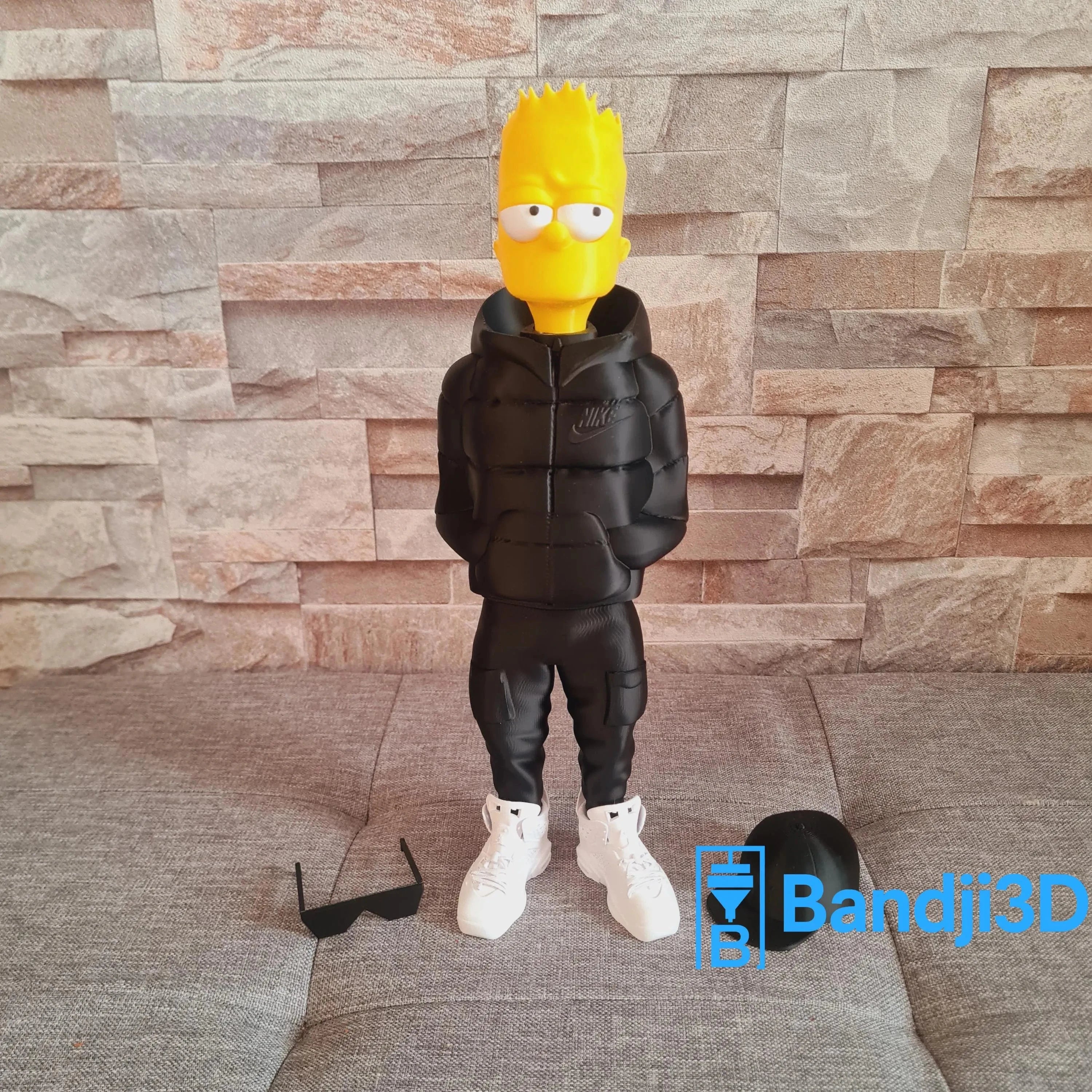 Figurine Bart Simpson 3D Streetwear – Édition Collector Pop Art | Bandji3D Bandji3D