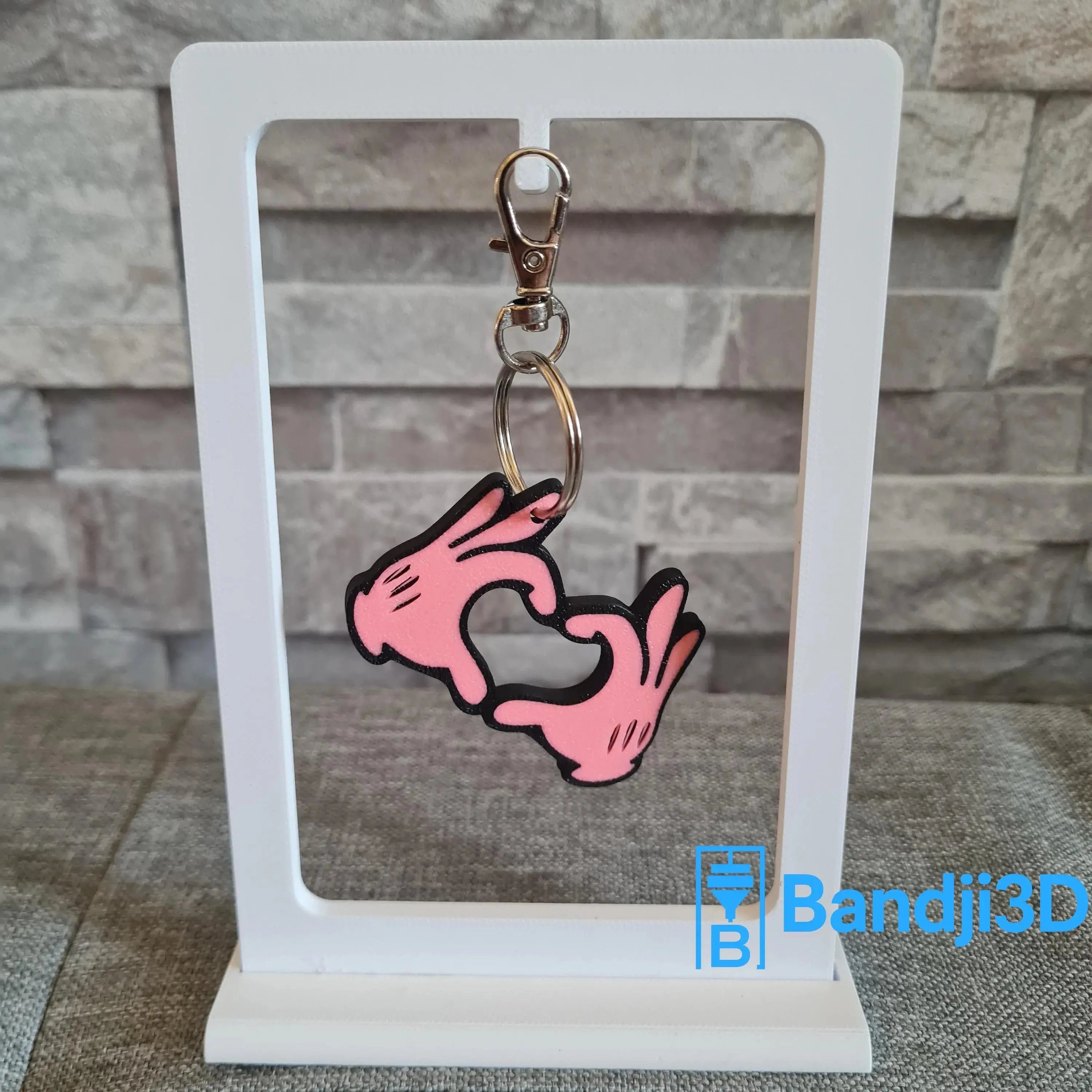 Porte-clés Mains Cœur 3D – Cadeau Amour & Amitié Personnalisé | Bandji3D Bandji3D