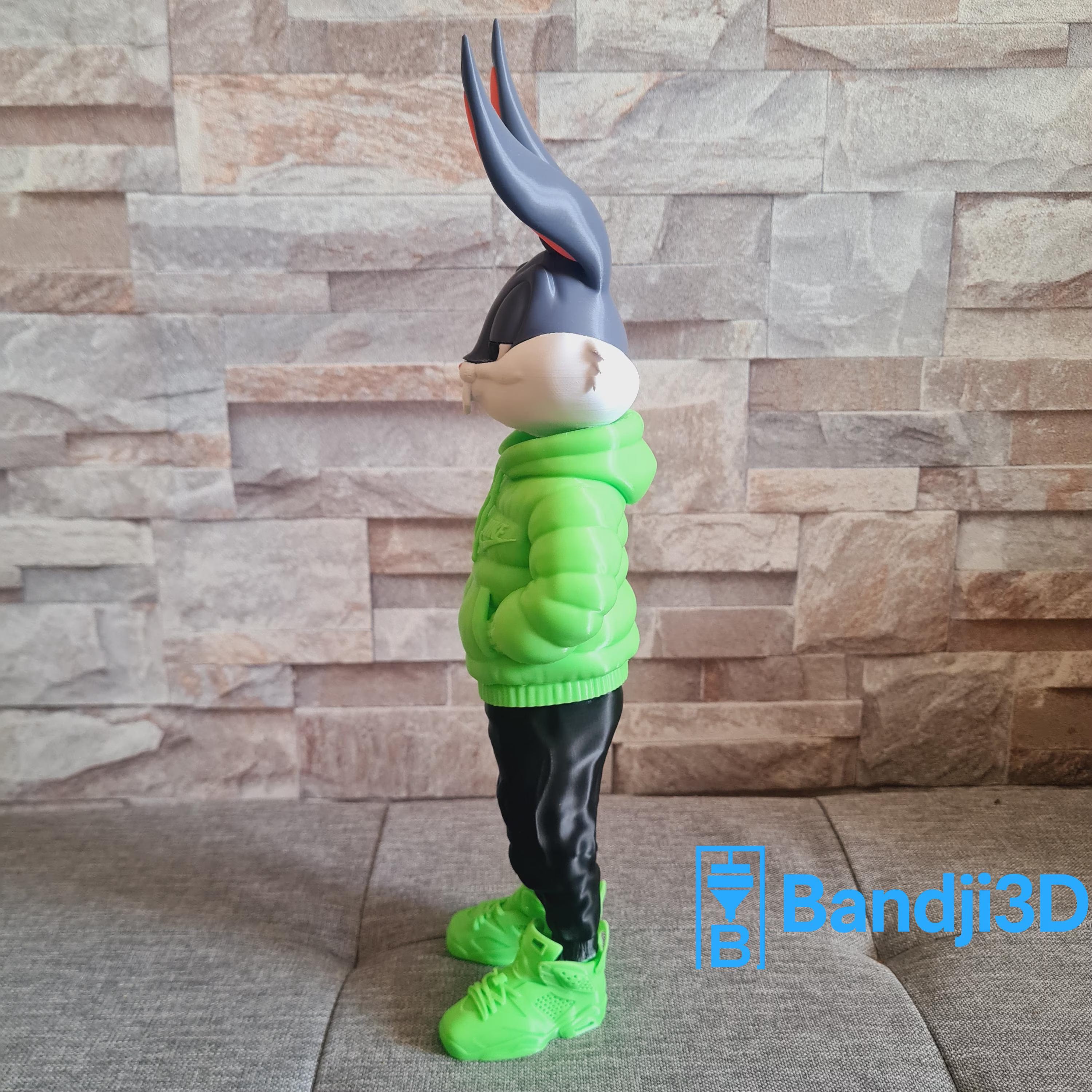 Figurine Bugs Bunny 3D Streetwear – Statue Cartoon Personnalisable | Bandji3D Bandji3D