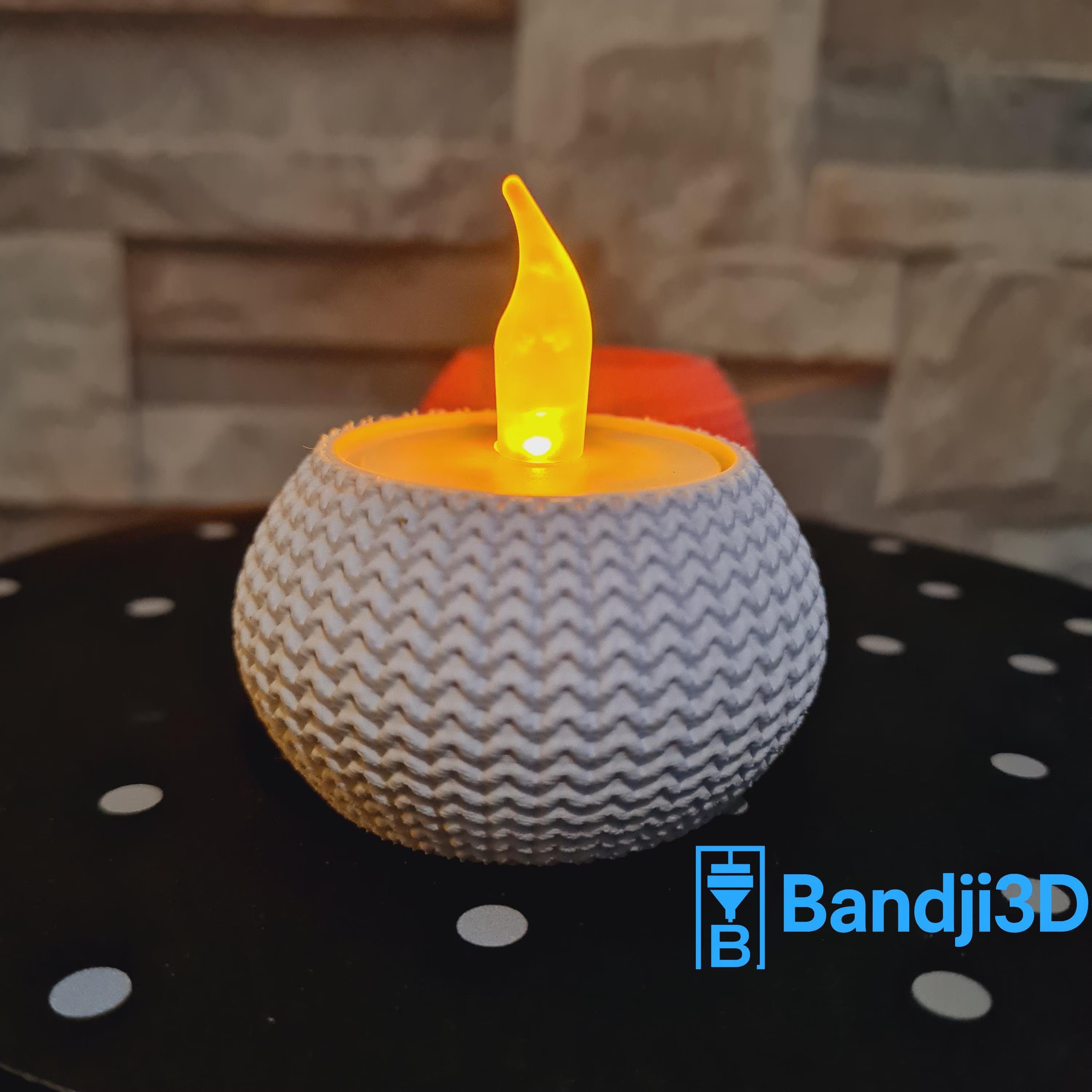 Porte-bougie 3D effet tricot – Bougeoir Déco Cosy & Cadeau Original | Bandji3D Bandji3D