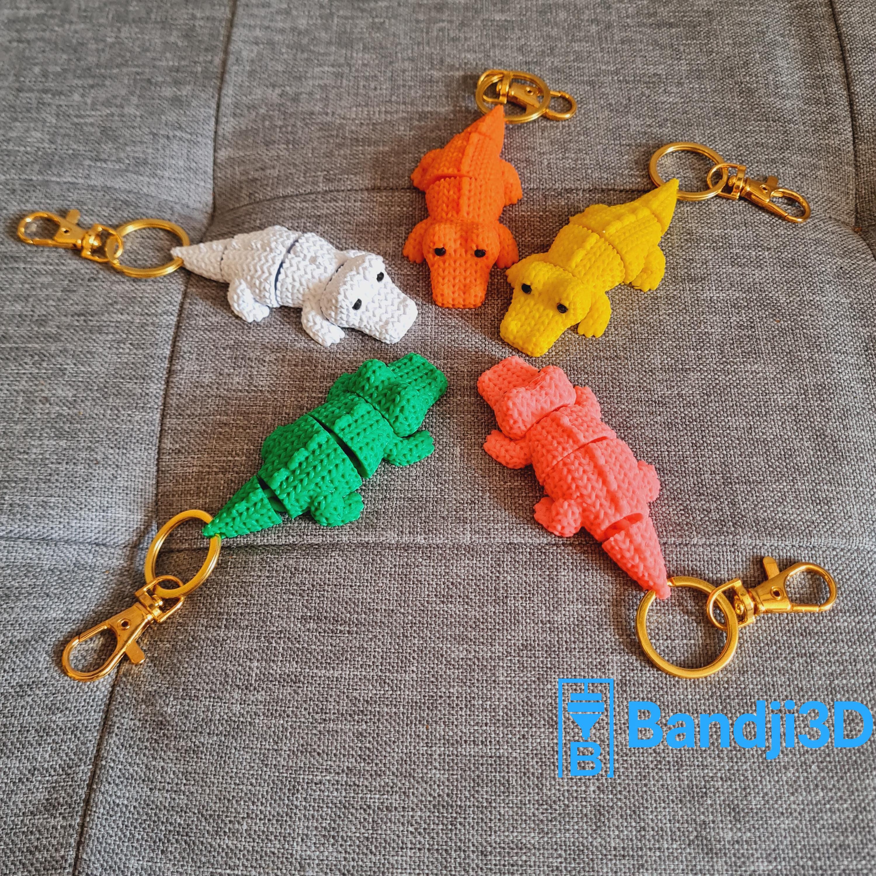 Porte-clés Croco Articulé 3D – Jouet Fidget & Cadeau Personnalisable | Bandji3D Bandji3D