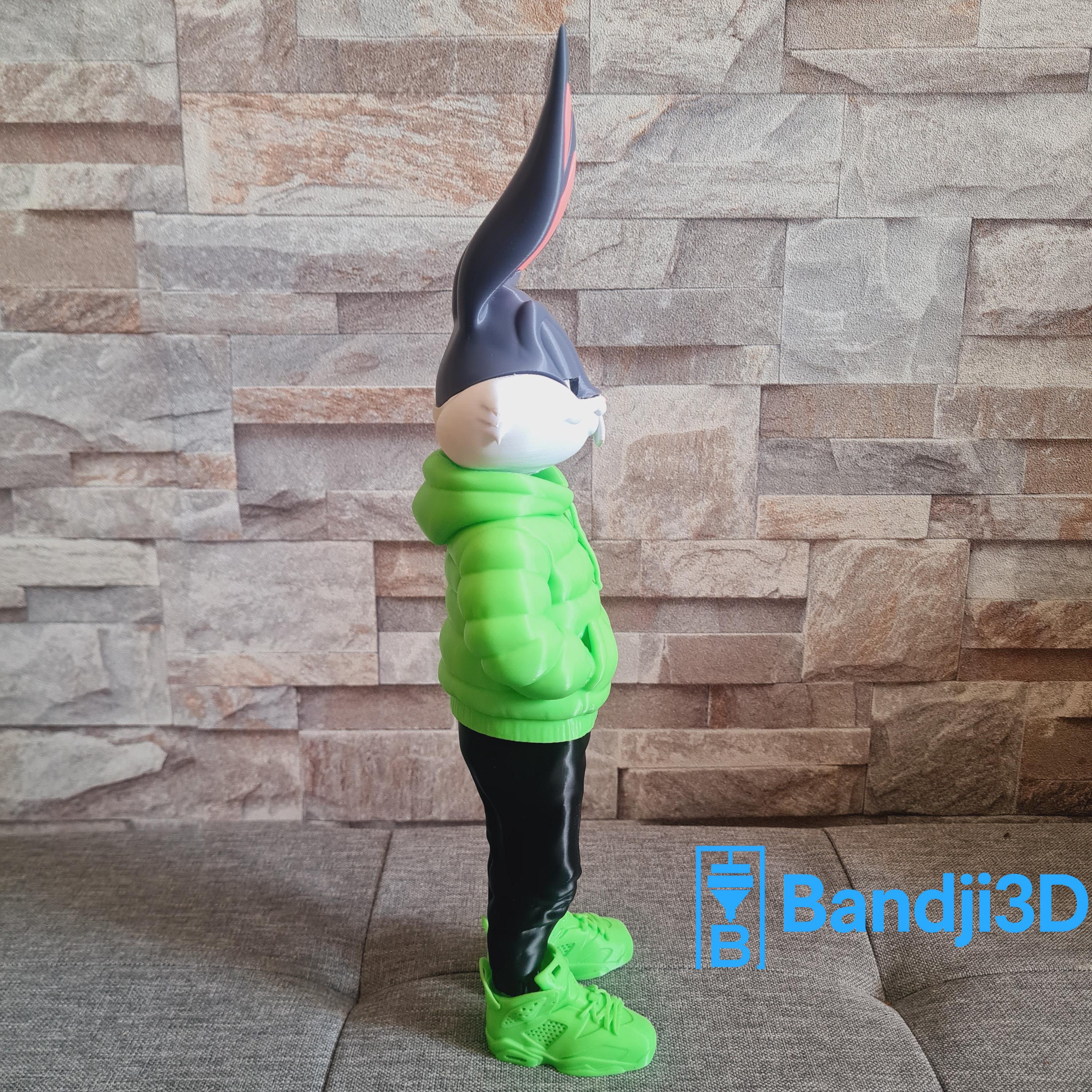 Figurine Bugs Bunny 3D Streetwear – Statue Cartoon Personnalisable | Bandji3D Bandji3D
