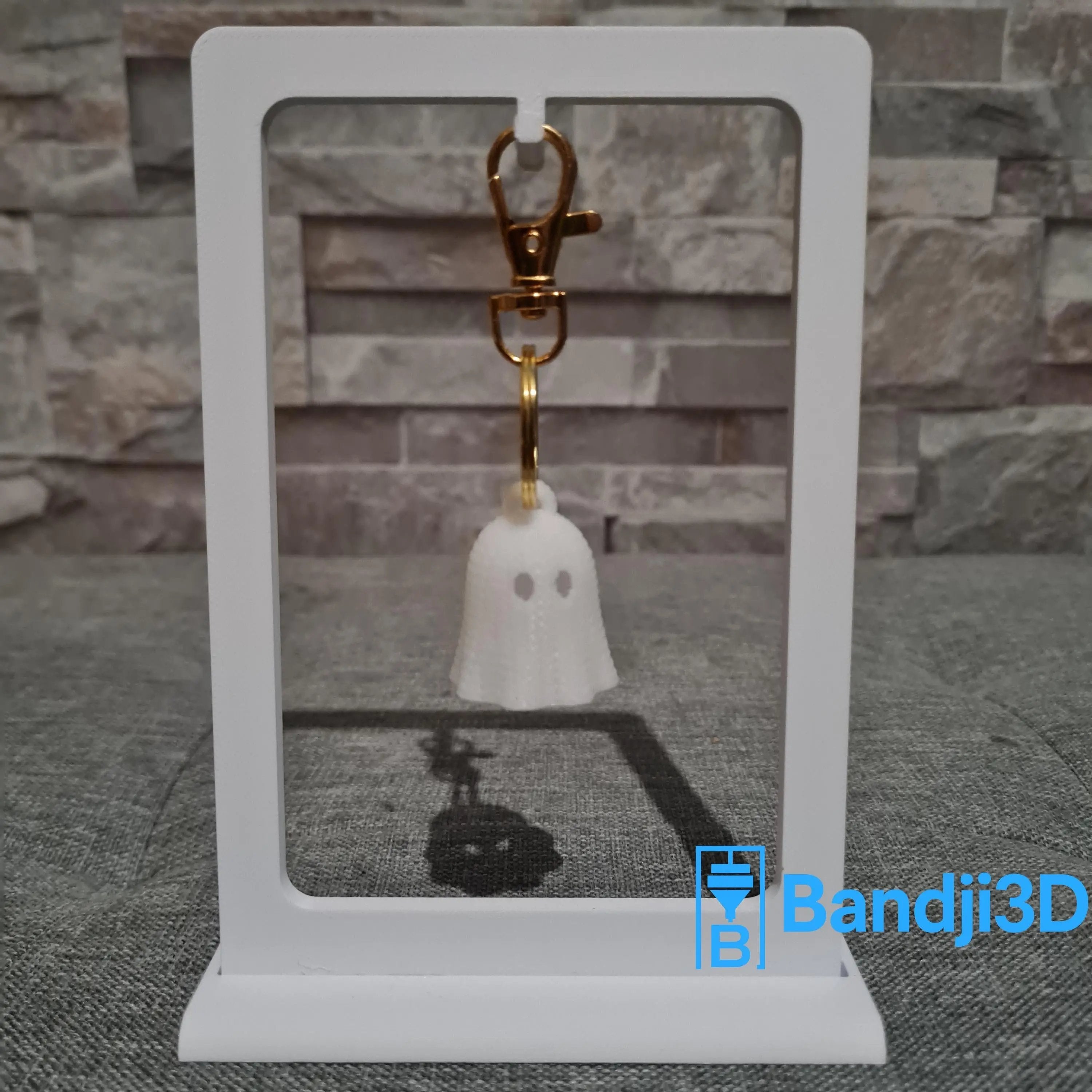Porte-clés Fantôme Tricot 3D – Accessoire Mignon Halloween | Bandji3D Bandji3D