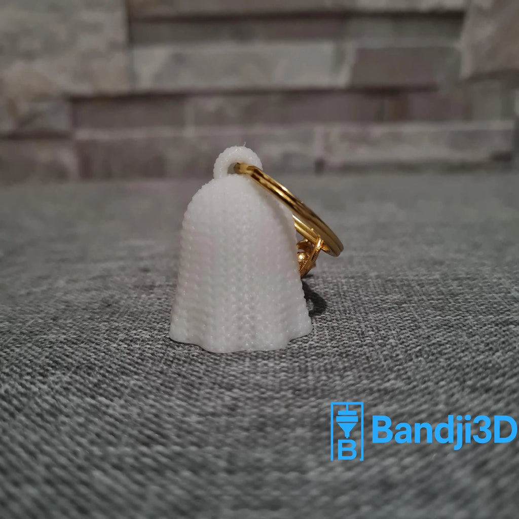 Porte-clés Fantôme Tricot 3D – Accessoire Mignon Halloween | Bandji3D Bandji3D