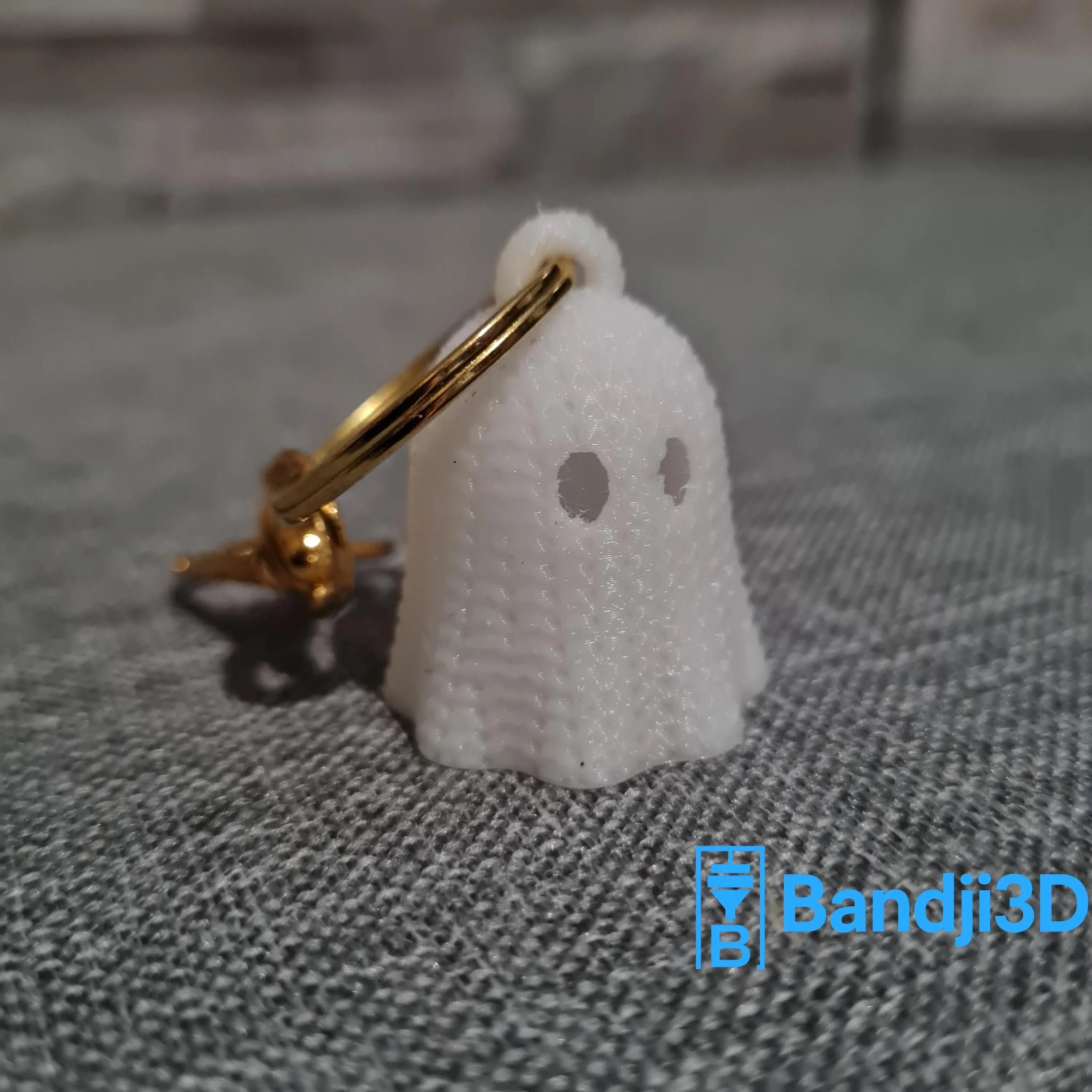 Porte-clés Fantôme Tricot 3D – Accessoire Mignon Halloween | Bandji3D Bandji3D