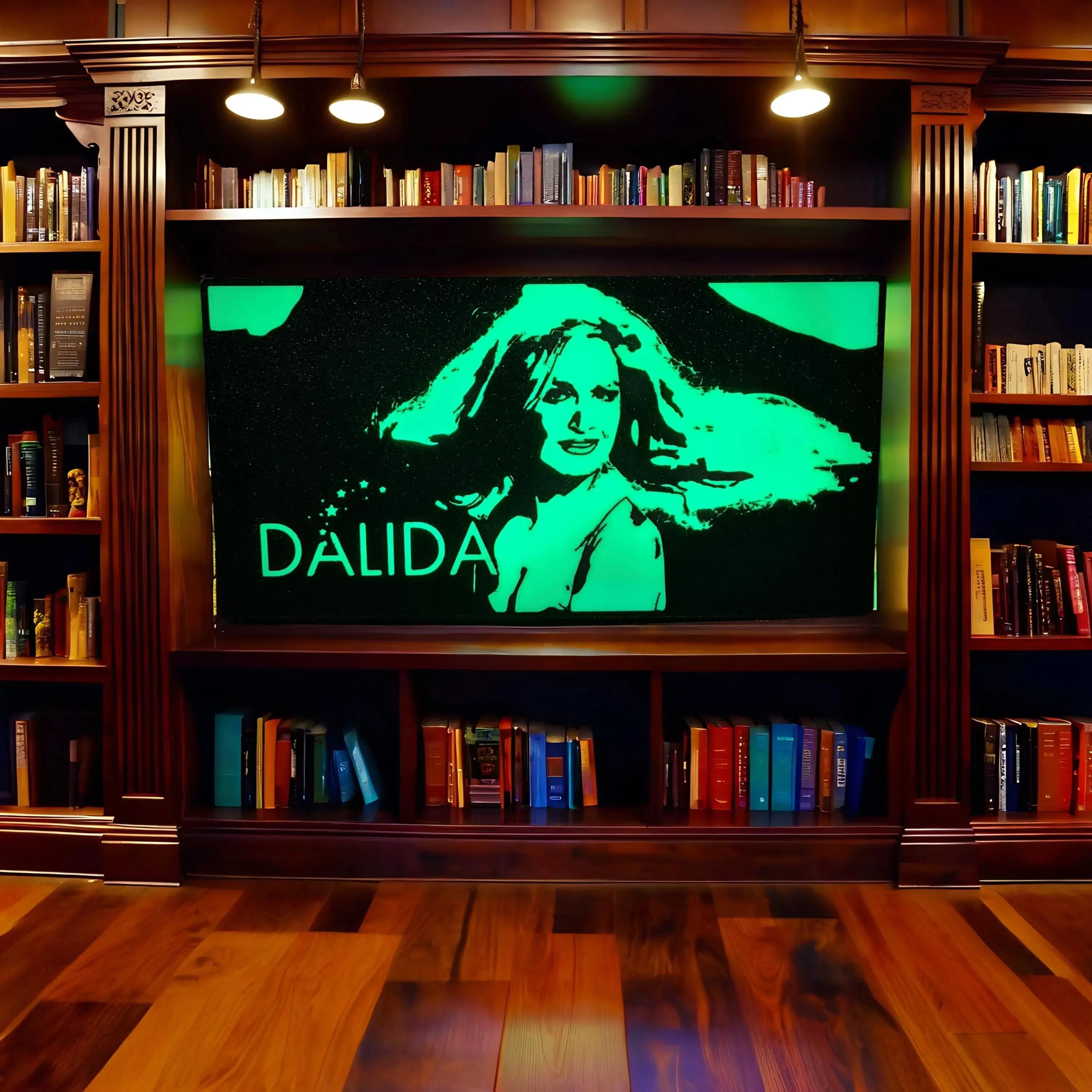 Lampe LED Dalida – Portrait Gravé & Personnalisation au Dos | Bandji3D Bandji3D