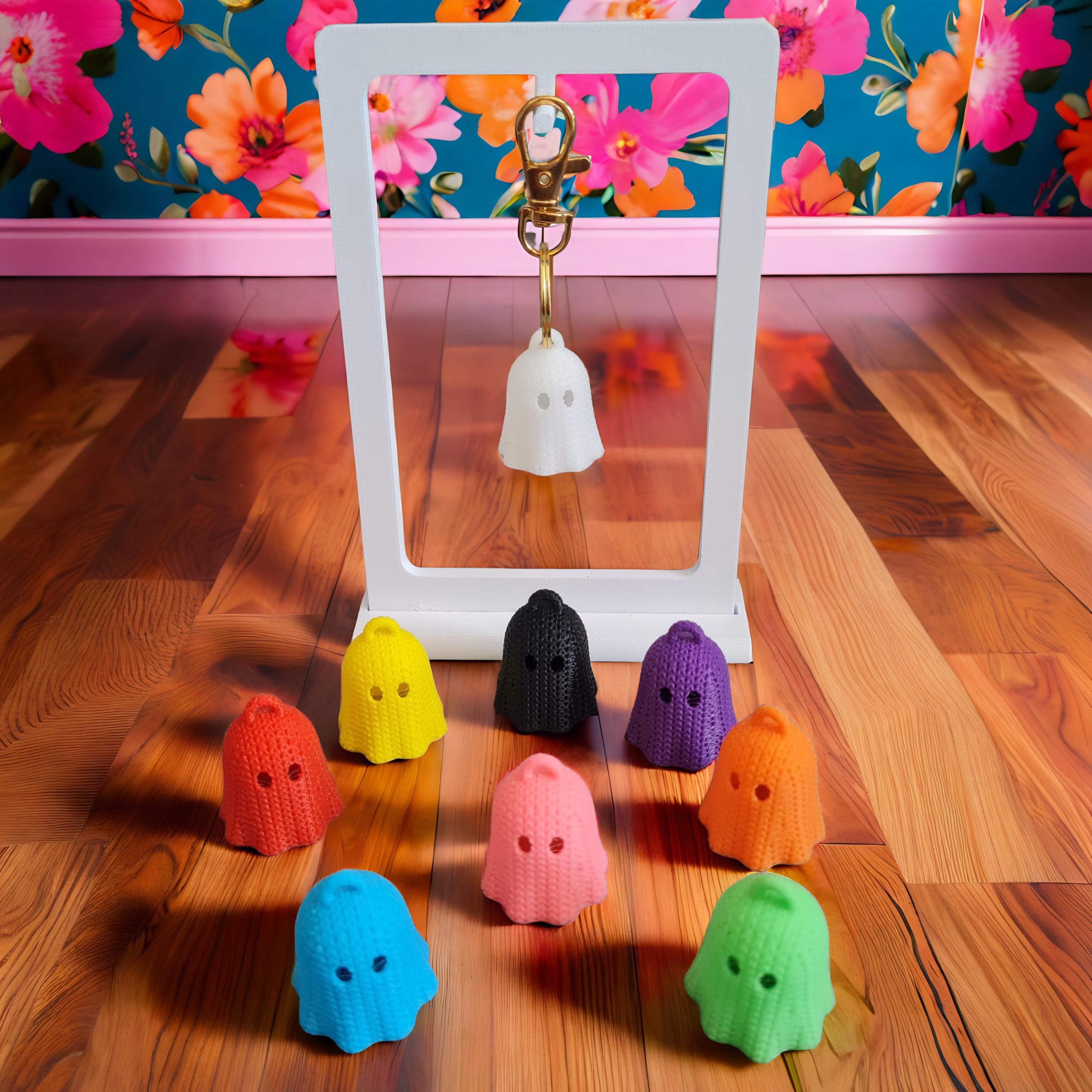 Porte-clés Fantôme Tricot 3D – Accessoire Mignon Halloween | Bandji3D Bandji3D