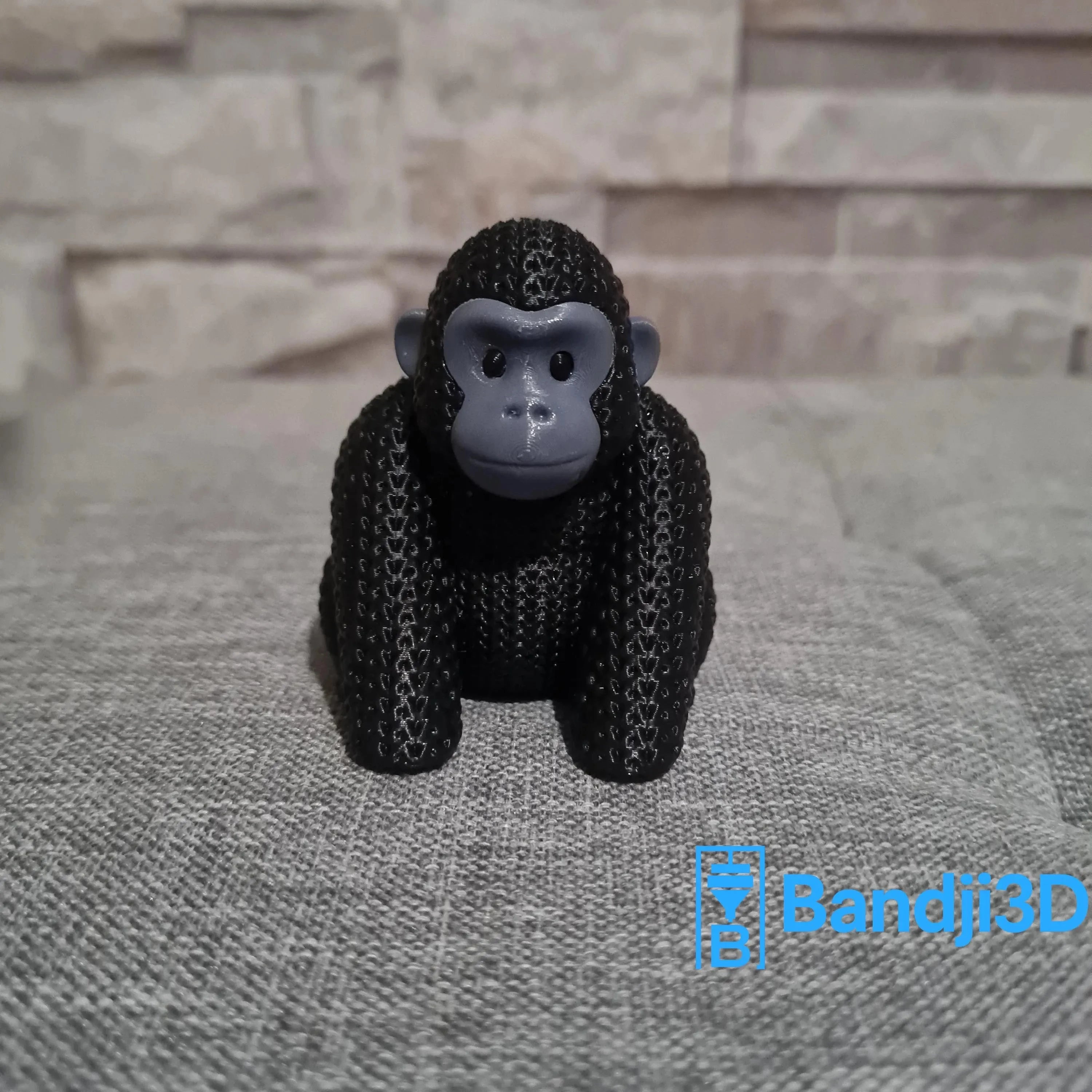 Figurine gorille tricot 3D • Statue déco moderne • Cadeau original | Bandji3D Bandji3D