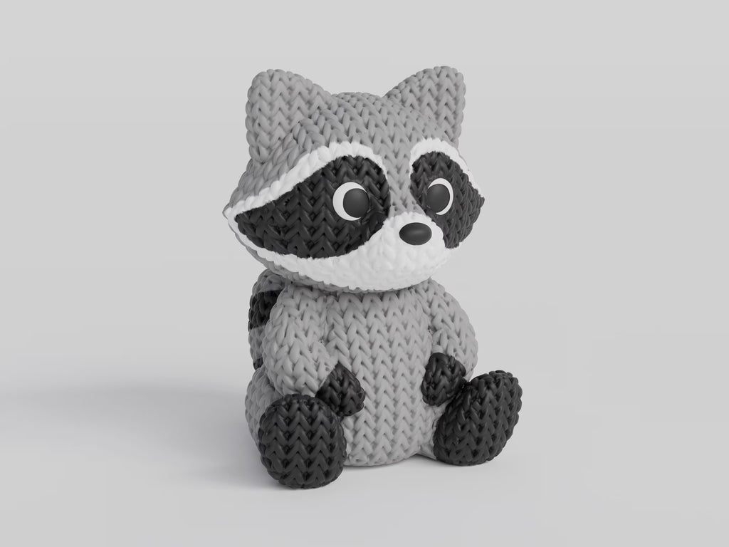 Figurine raton laveur tricot 3D • Décoration artisanale • Cadeau original | Bandji3D Bandji3D