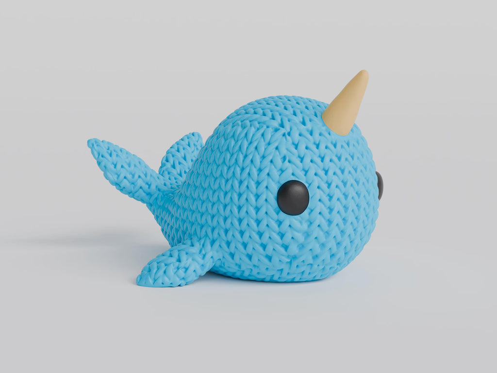 Figurine narval tricot 3D • Décoration marine artisanale • Cadeau original | Bandji3D Bandji3D