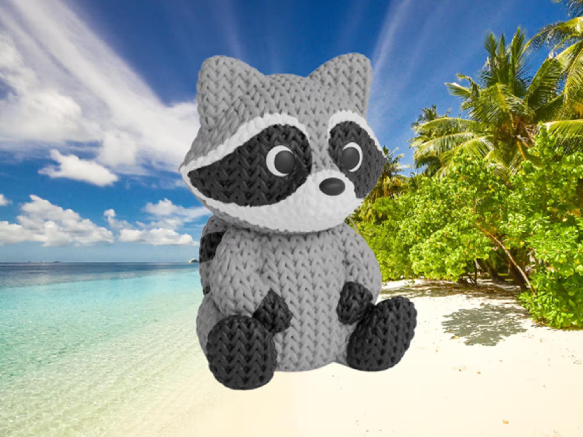 Figurine raton laveur tricot 3D • Décoration artisanale • Cadeau original | Bandji3D Bandji3D