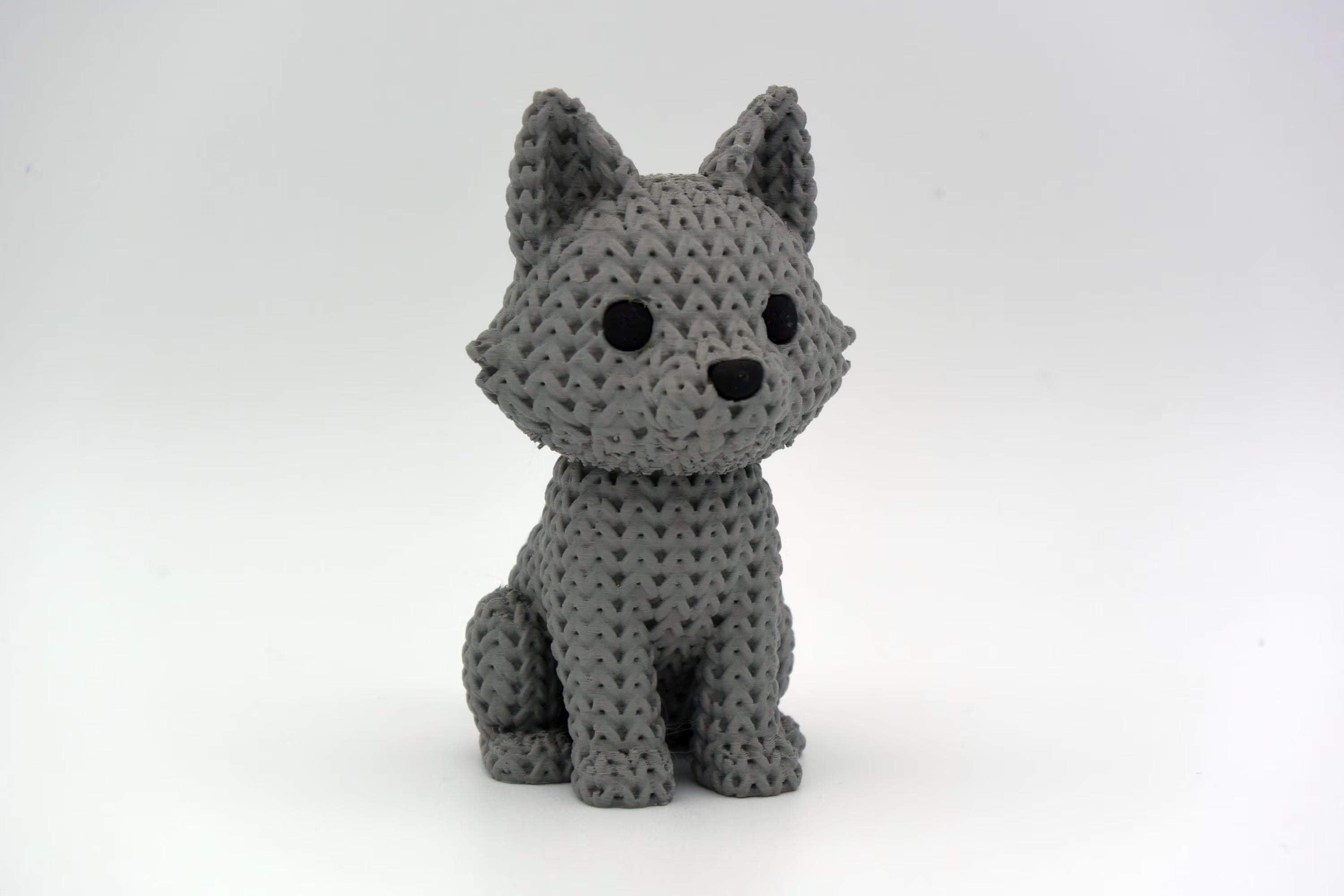 Figurine loup tricot 3D • Statue déco artisanale • Cadeau original | Bandji3D Bandji3D