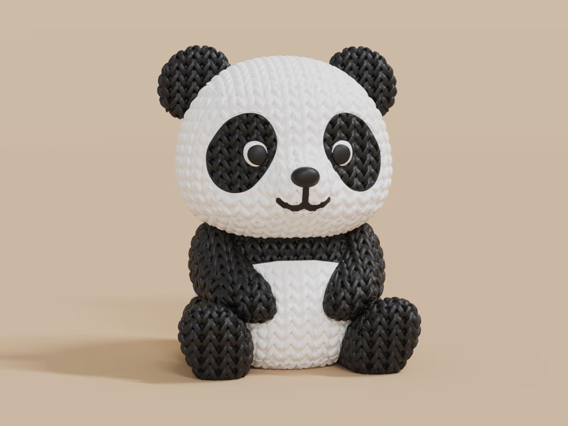 Figurine panda tricot 3D • Figurine artisanale mignonne • Cadeau original | Bandji3D Bandji3D